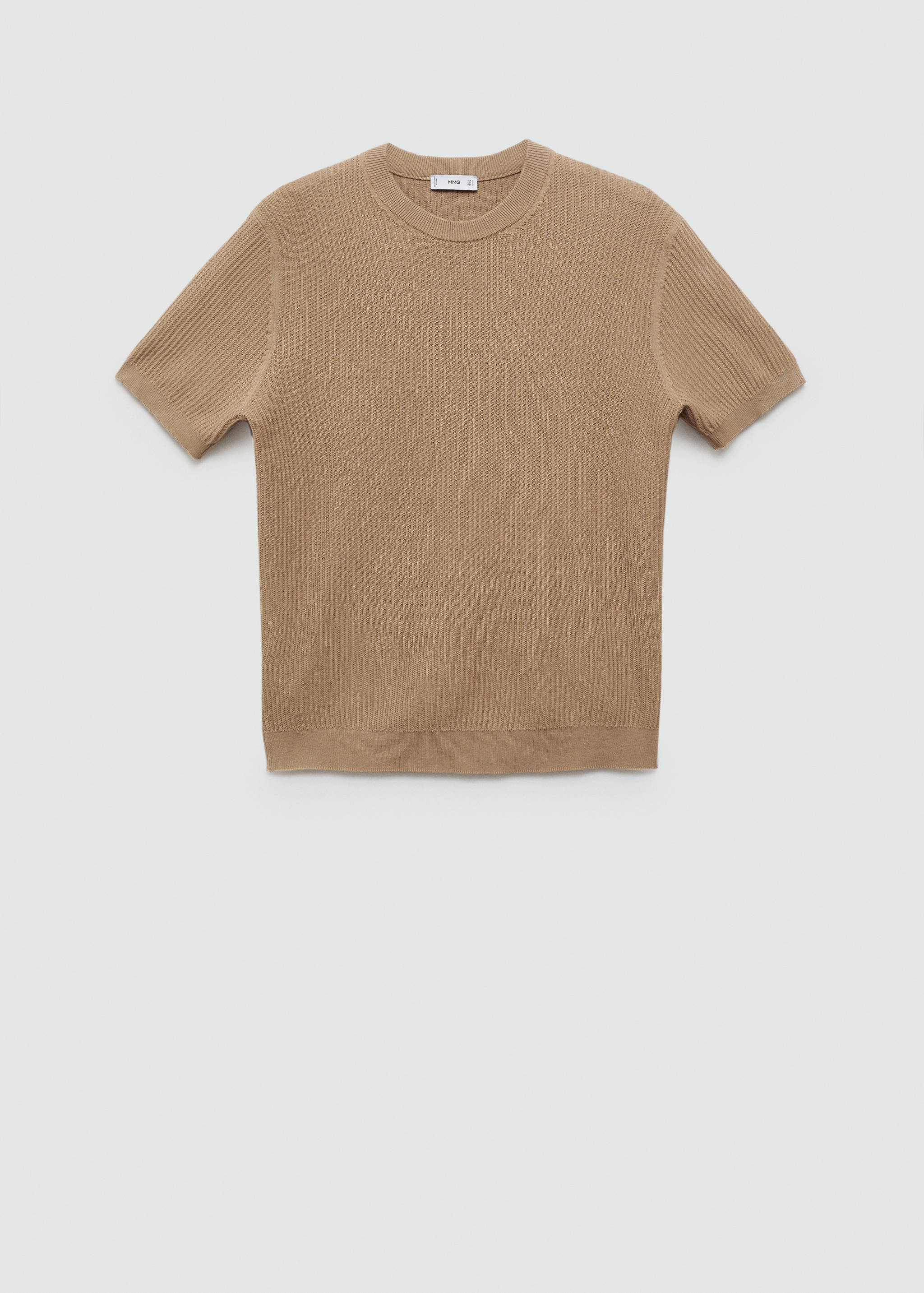 Трикотажная футболка в рубчик - Изделие без модели