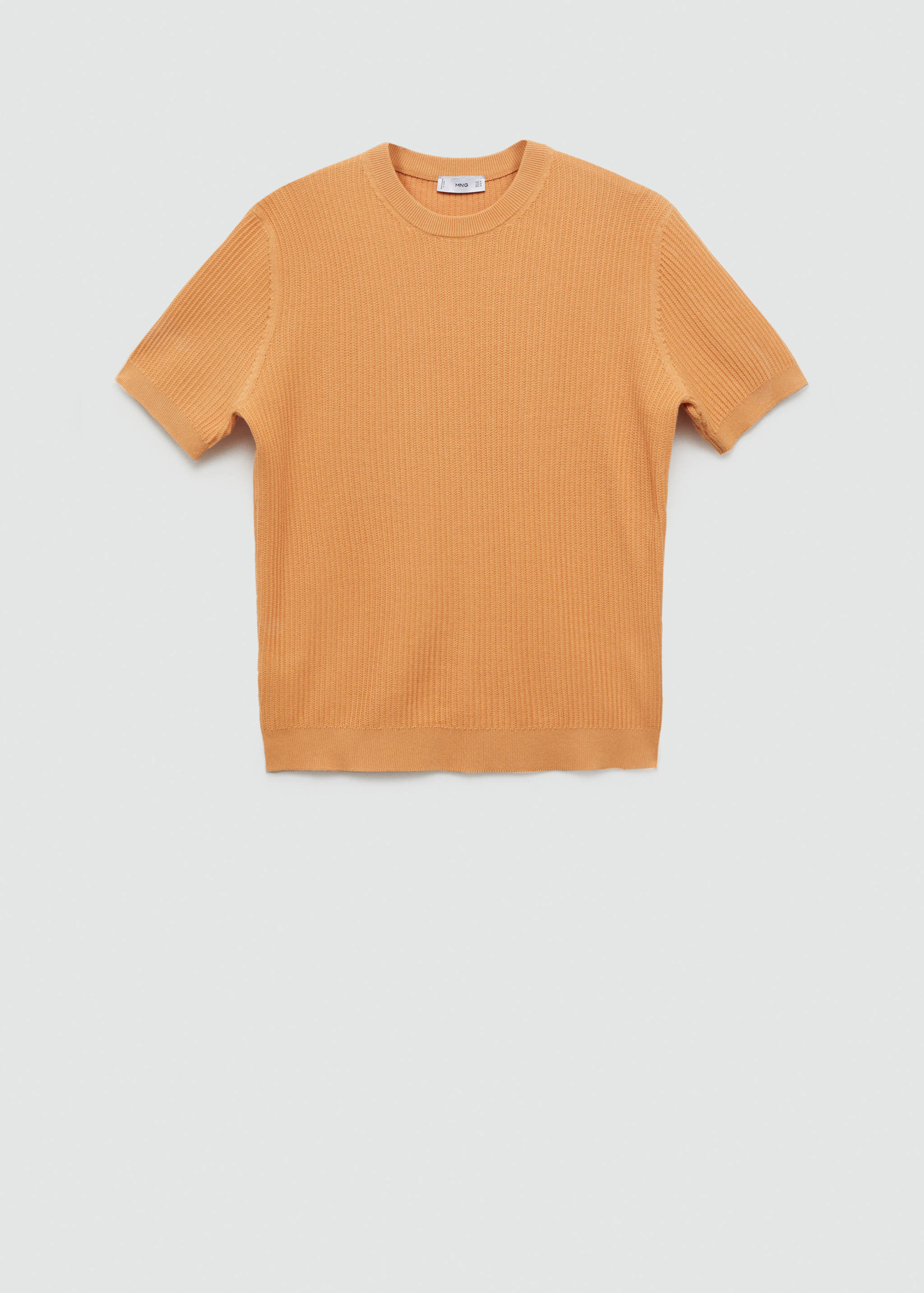 Трикотажная футболка в рубчик - Изделие без модели