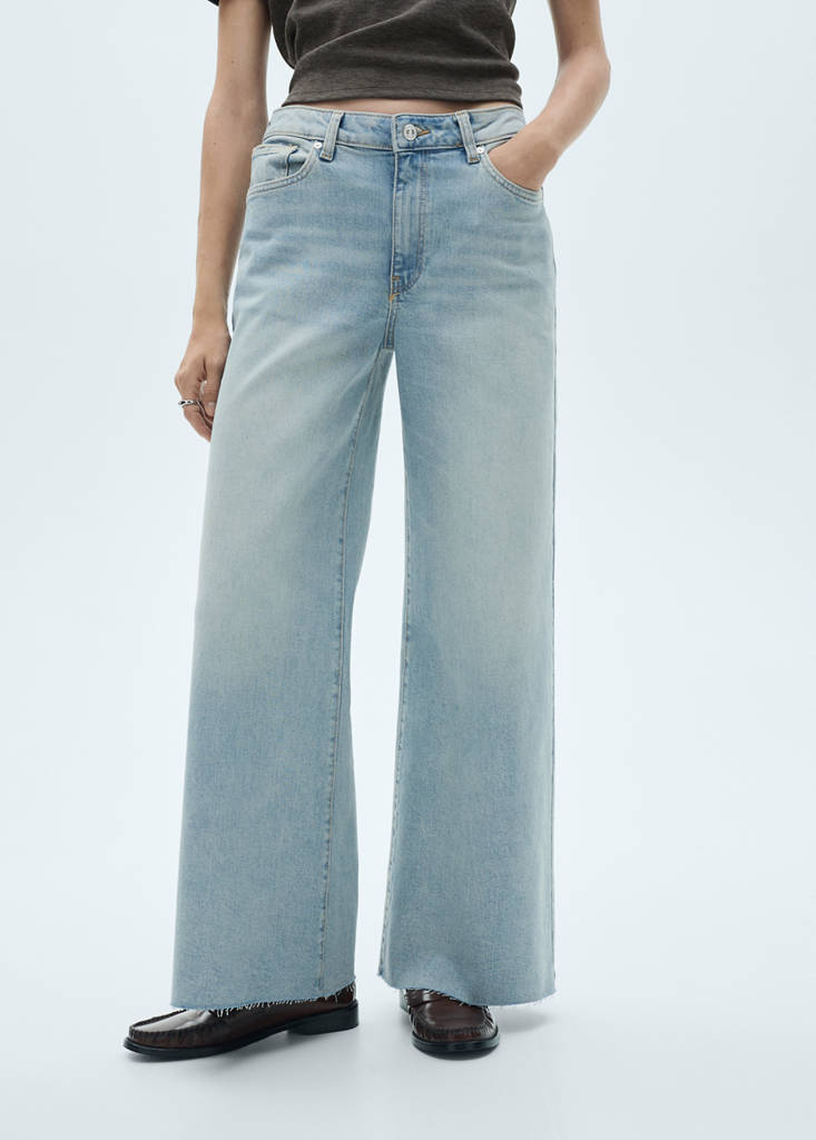 Mid waist culotte jeans