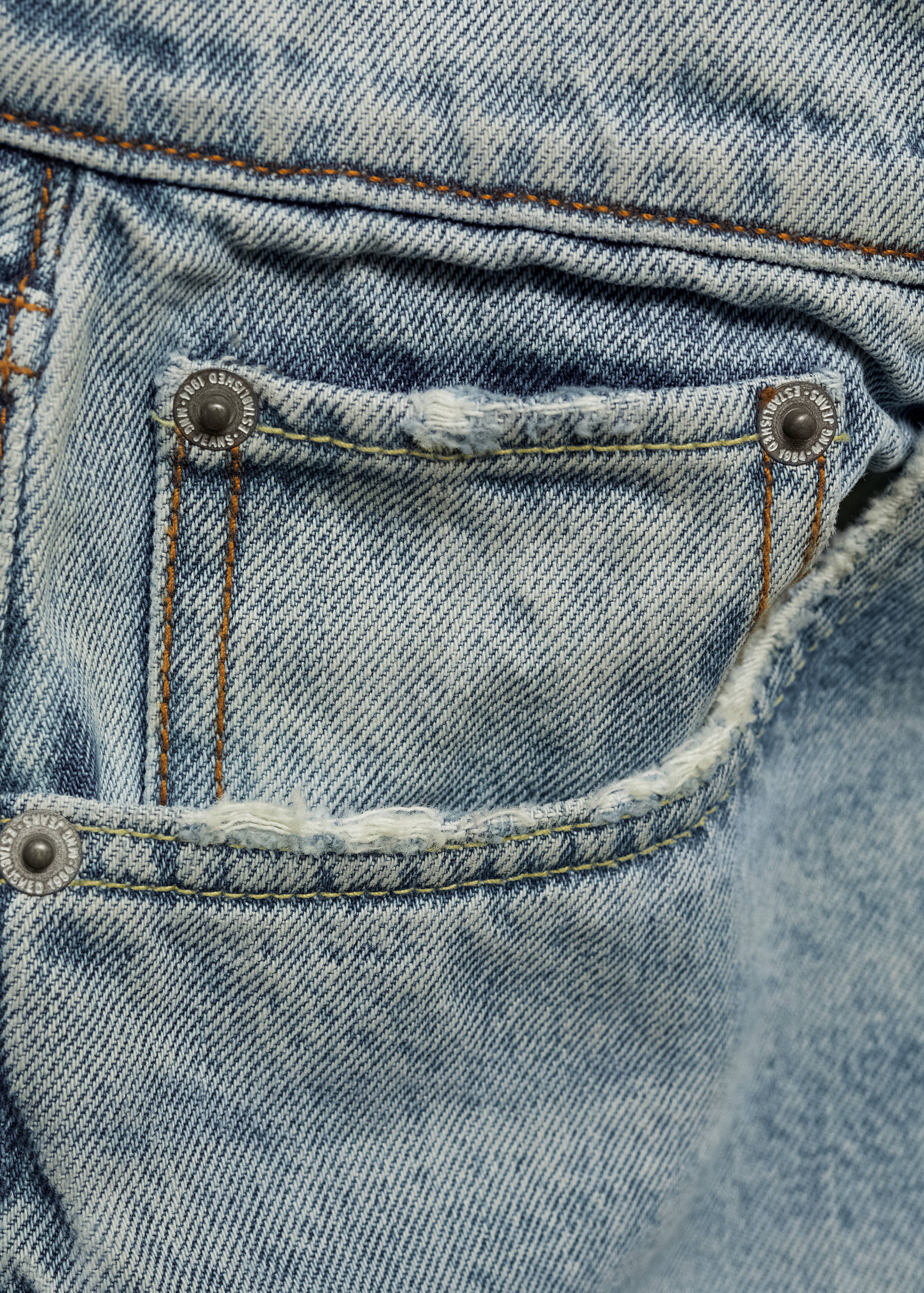 Mid waist culotte jeans - Details of the article 0