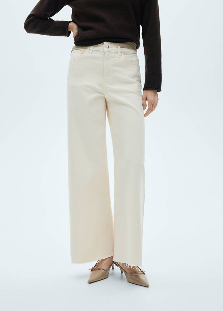 Mid waist culotte jeans
