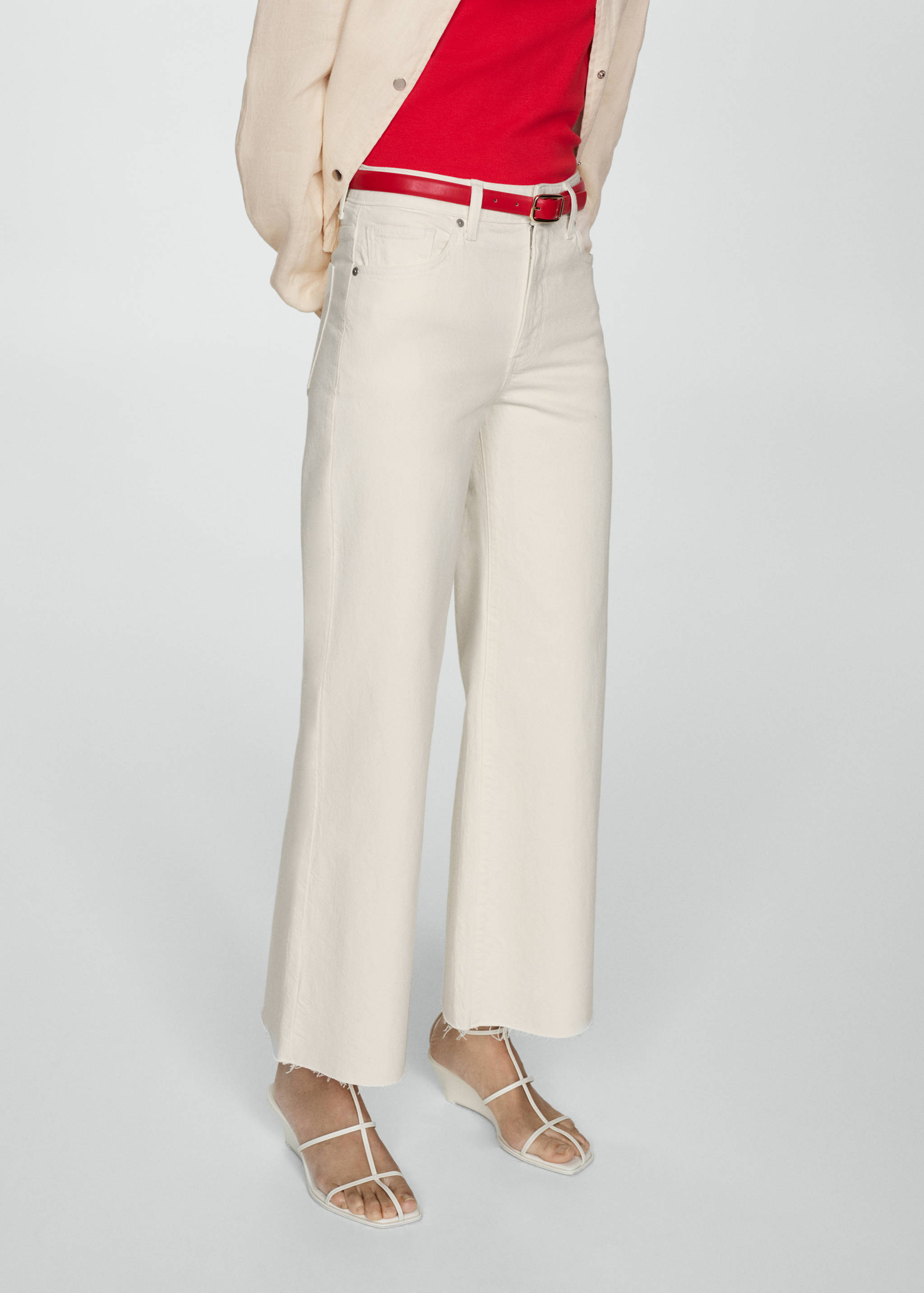 Jupe-culotte jean taille normale - Plan moyen