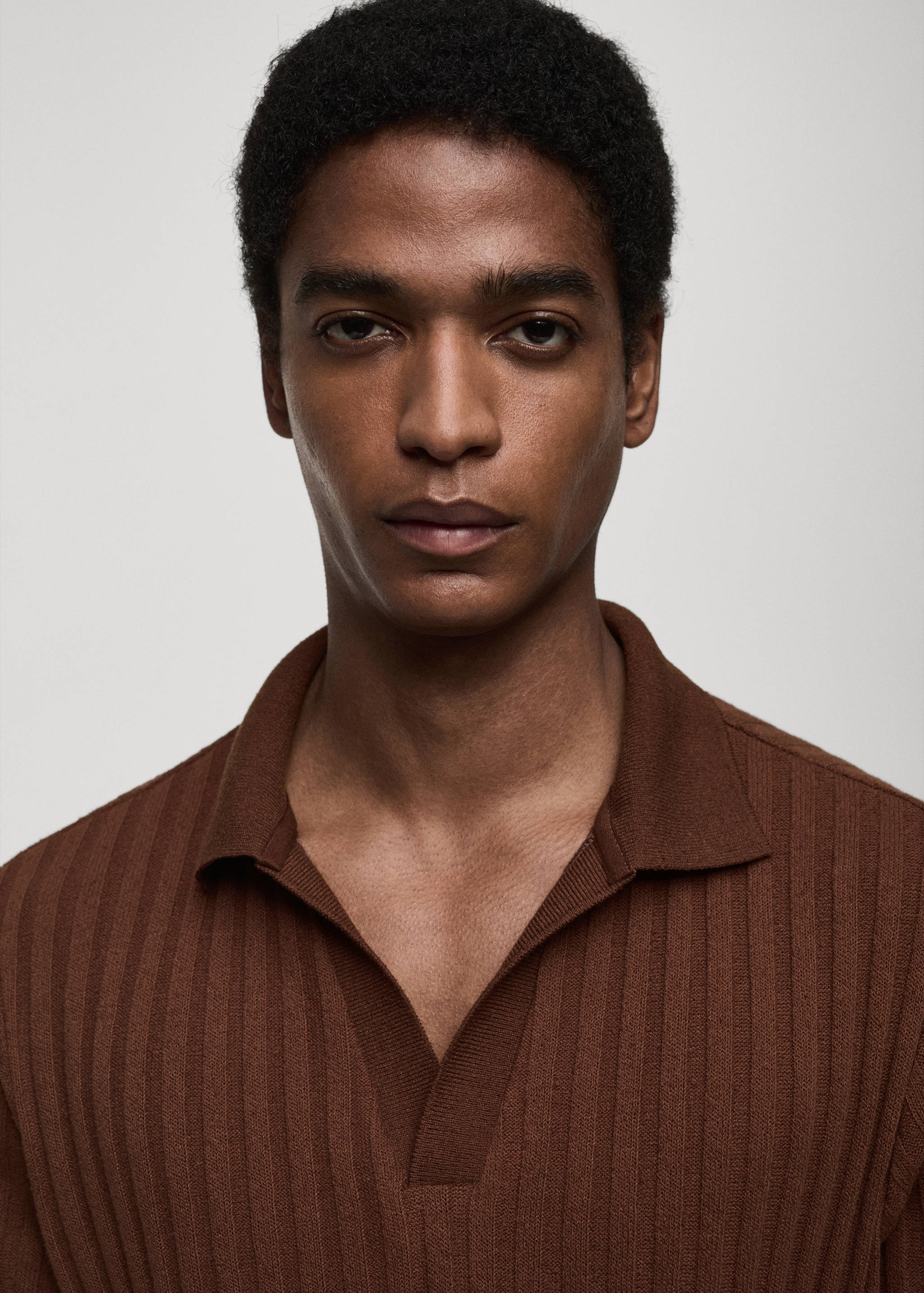 Polo regular-fit coton maille côtelée - Détail de l'article 1