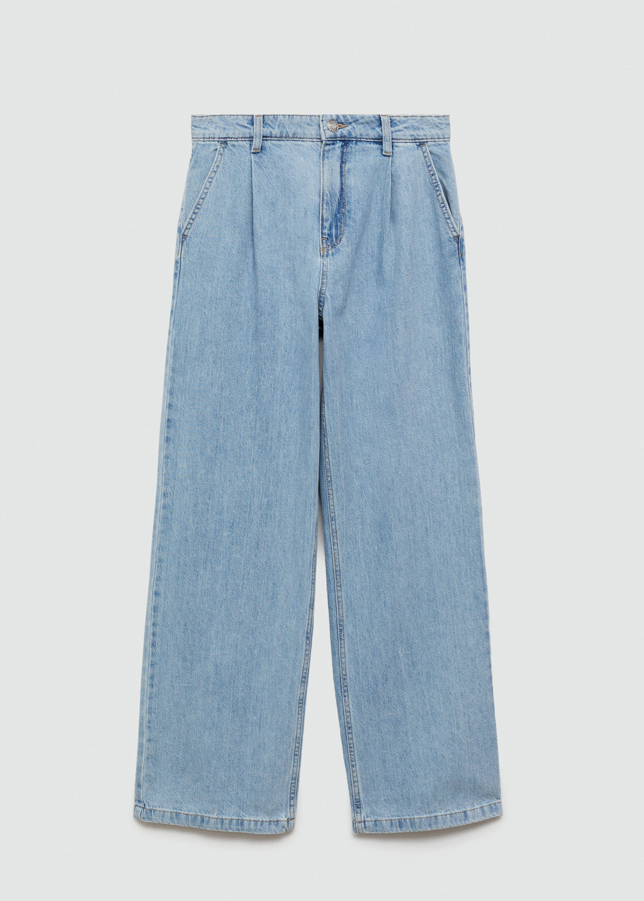 Wide leg pleated jeans - Article without model