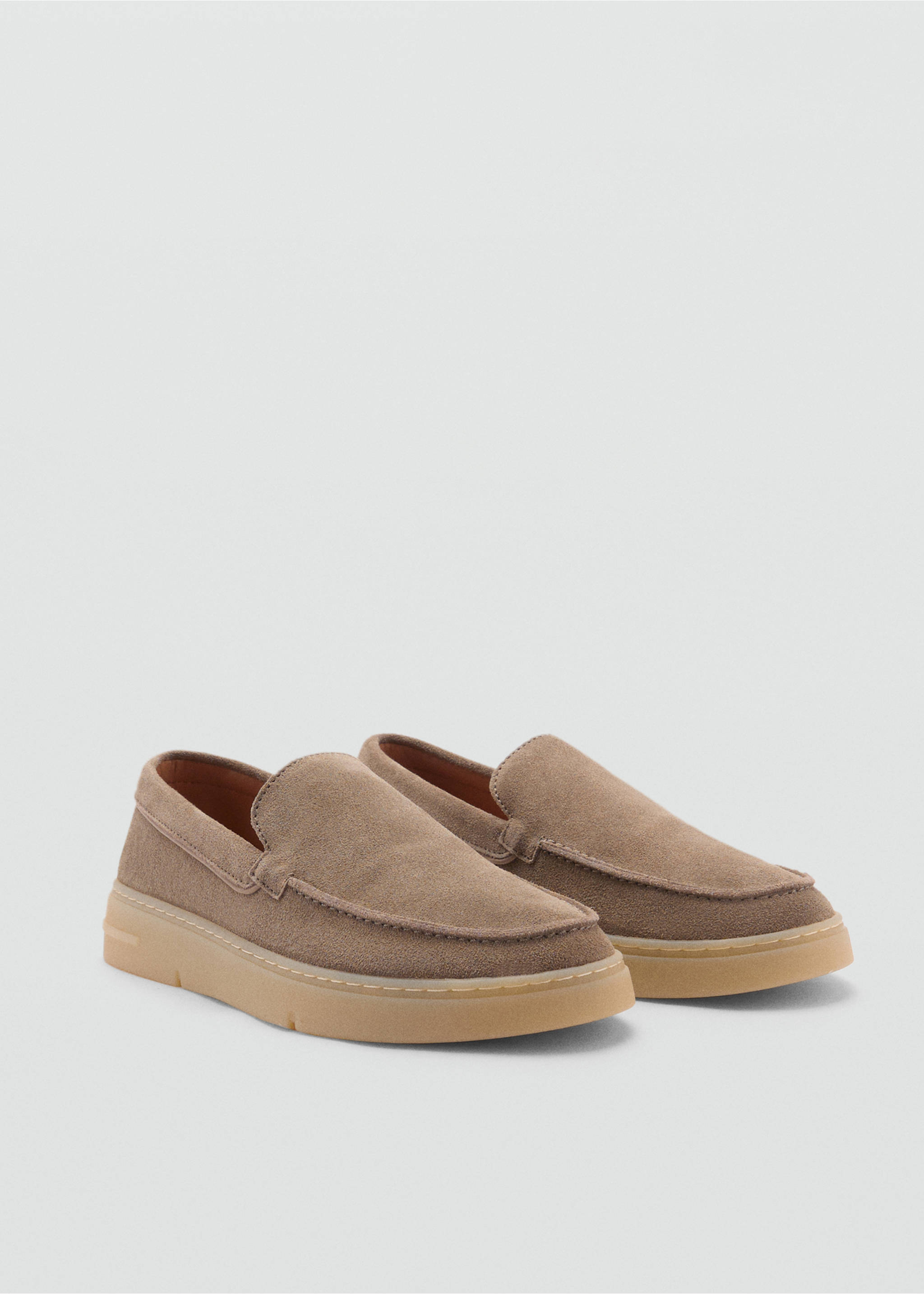 Split leather shoes - Medium plane, Medium Brown. Ref: 77060595-00.