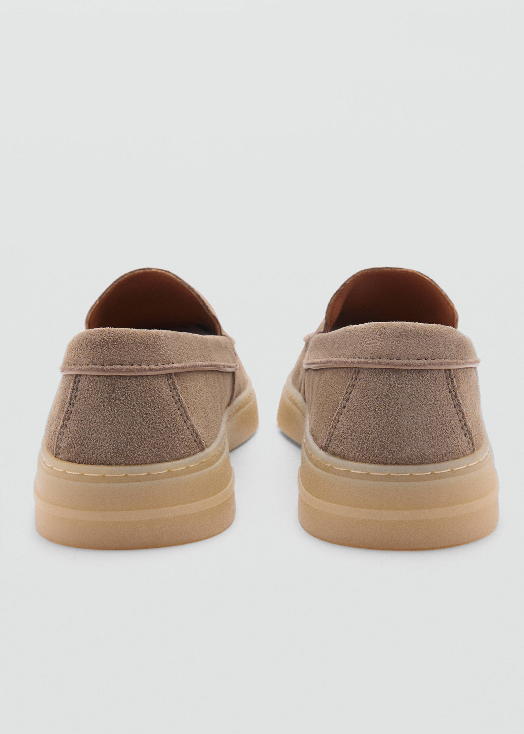 Split leather shoes - Details of the article 1, Medium Brown. Ref: 77060595-00.
