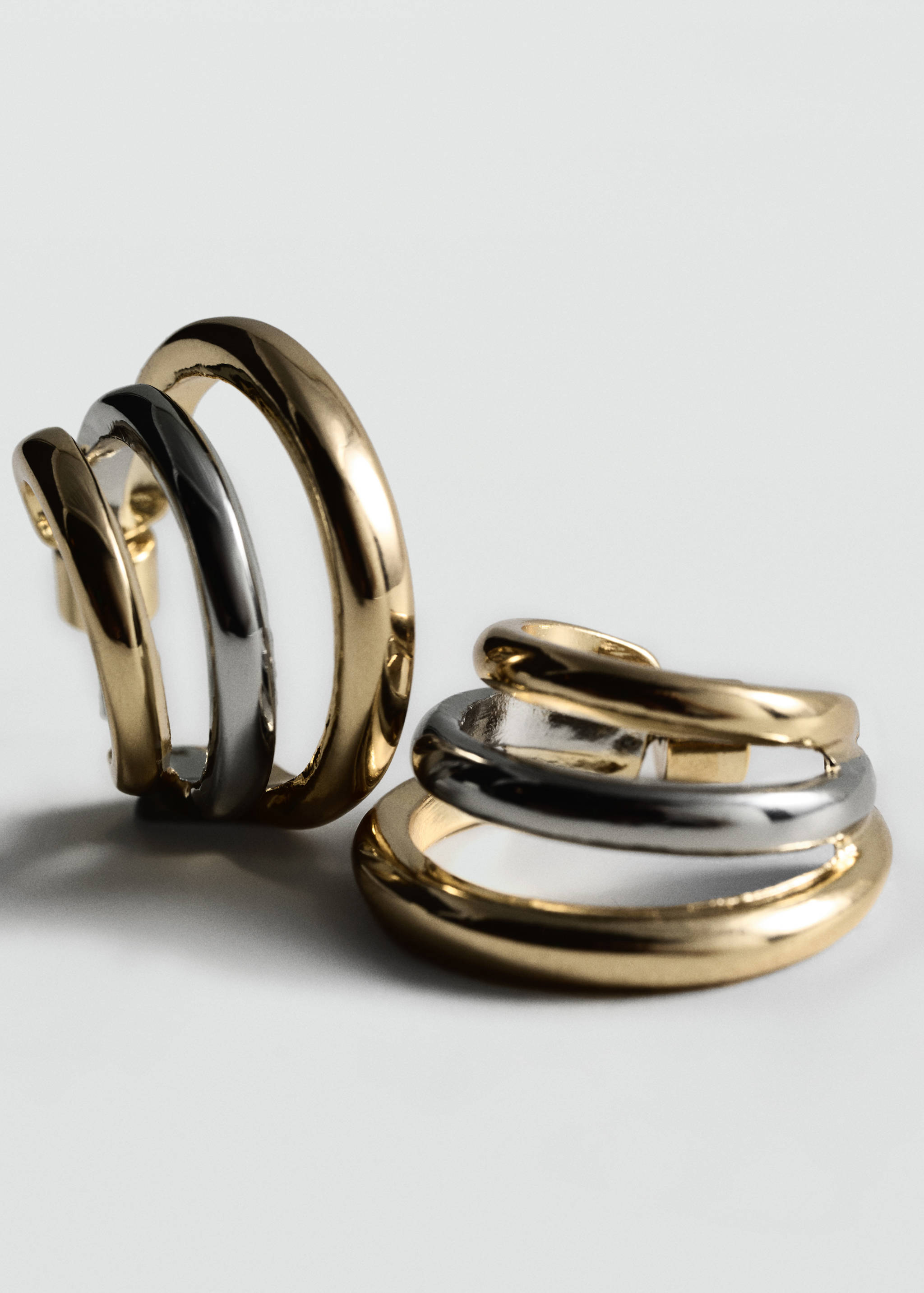Комбинированные серьги с тройным кольцом - Деталь изделия 1