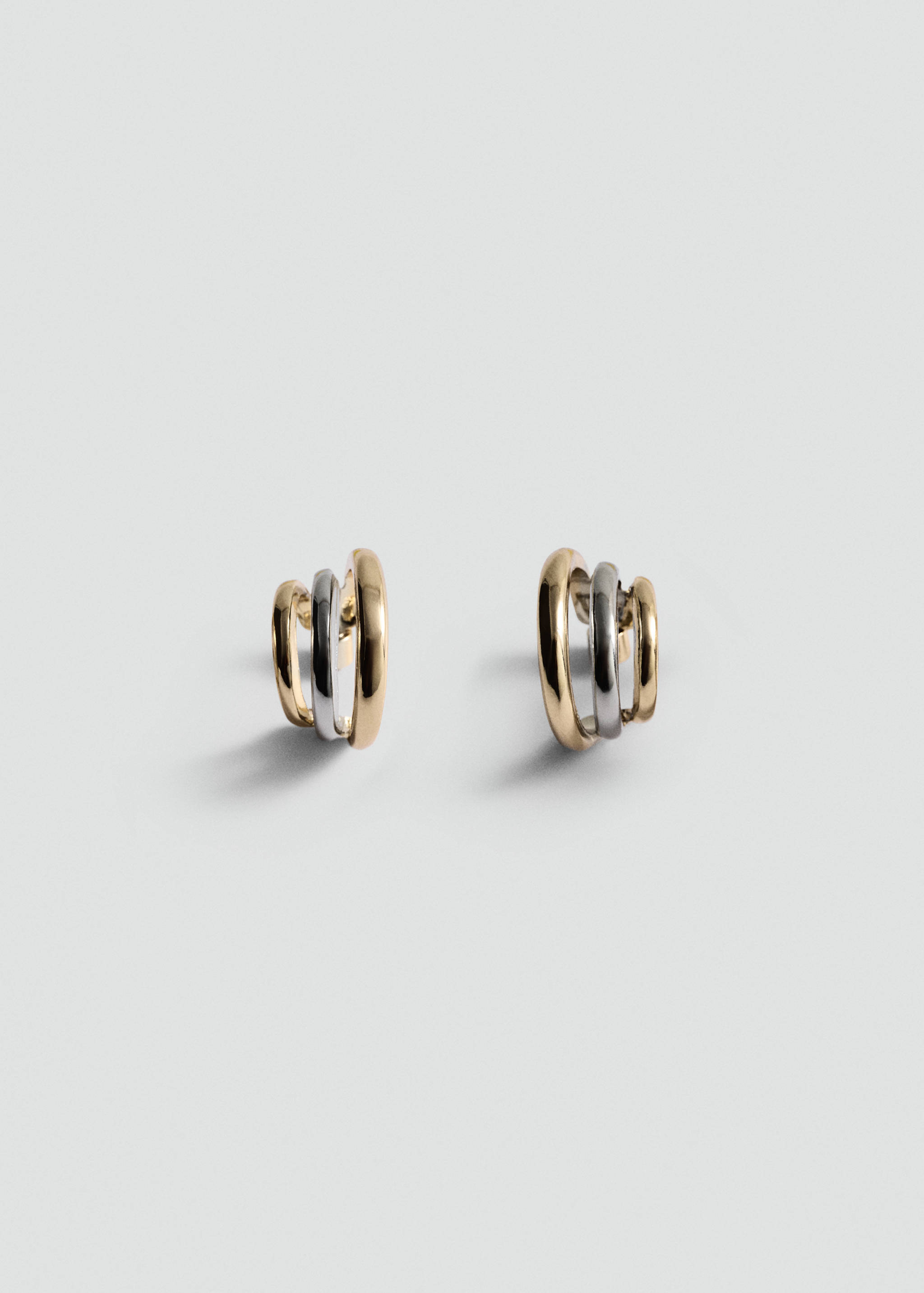 Triple-hoop combined earrings - Article without model