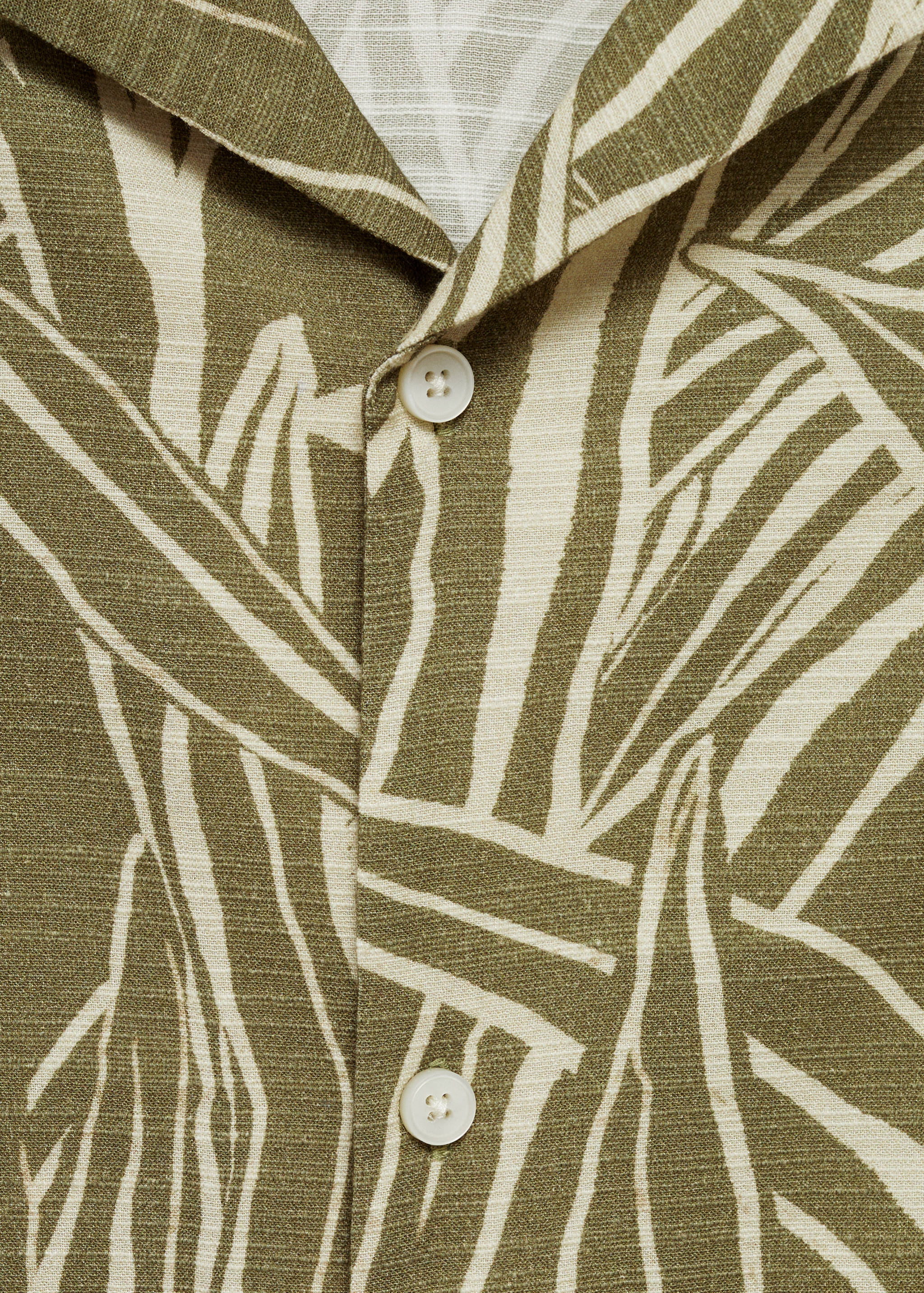 Regular-fit leaf-print shirt - Details of the article 8