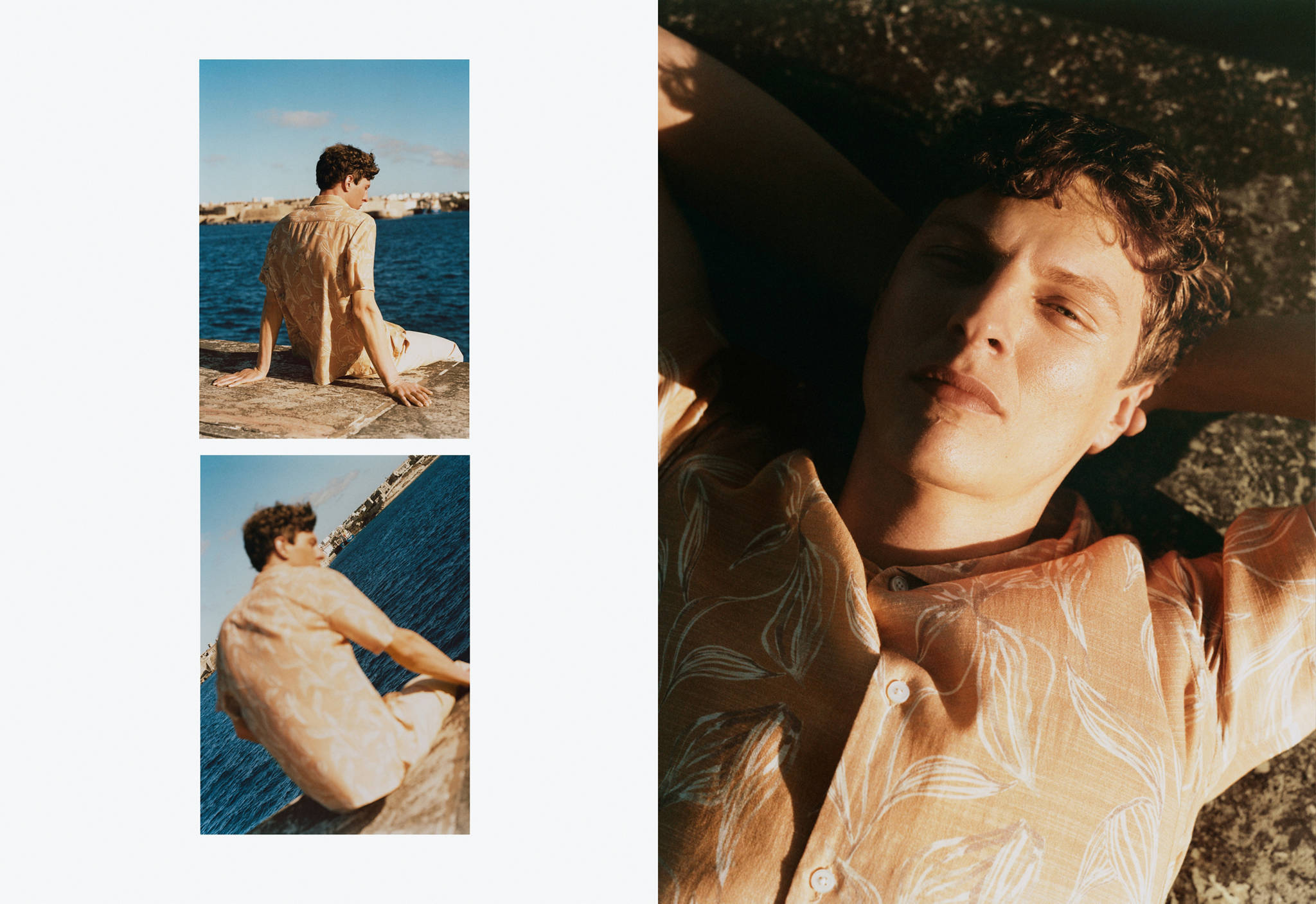 Printed fluid regular-fit shirt - Panoramic plane