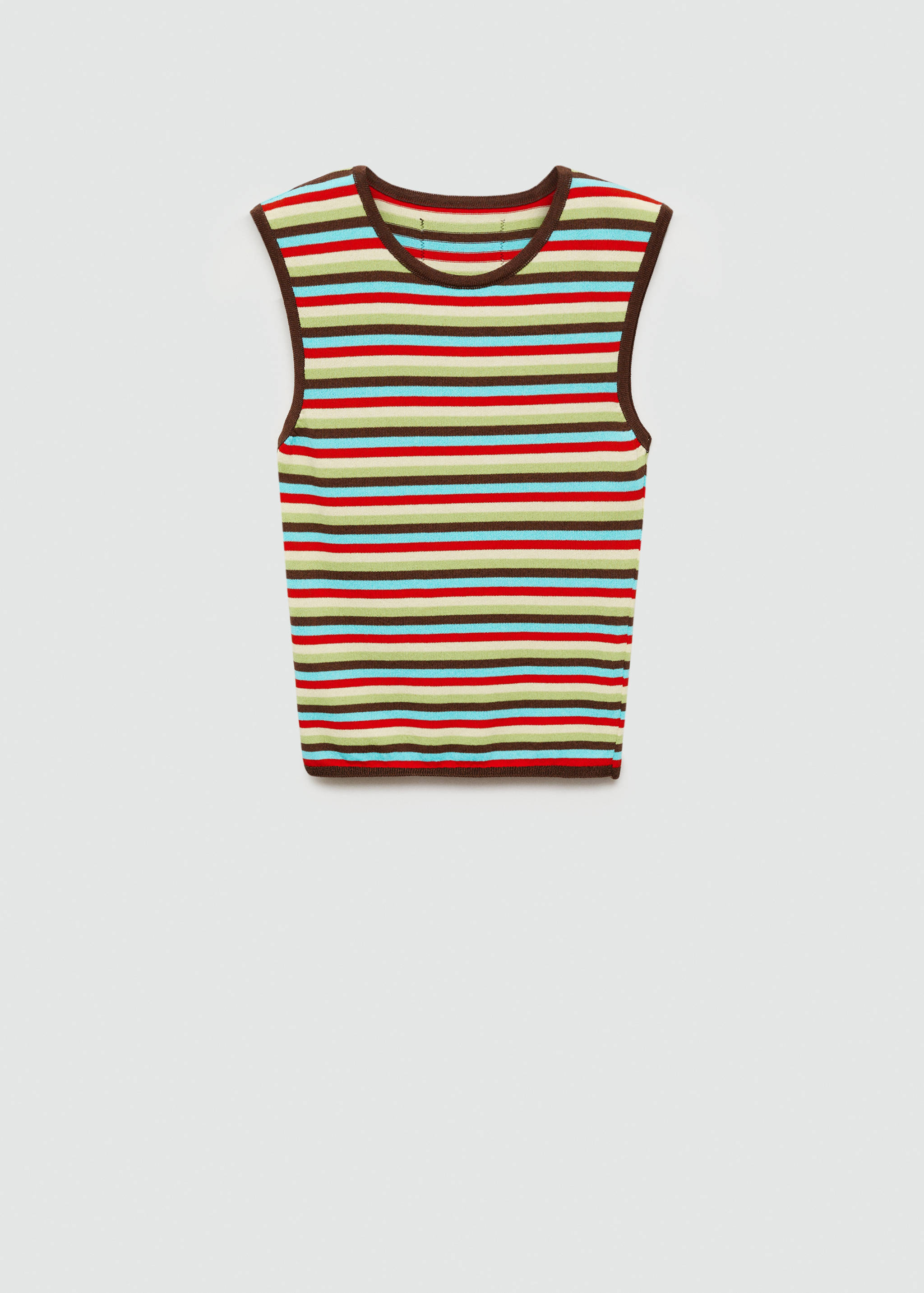 Top maille à rayures - Article sans modèle