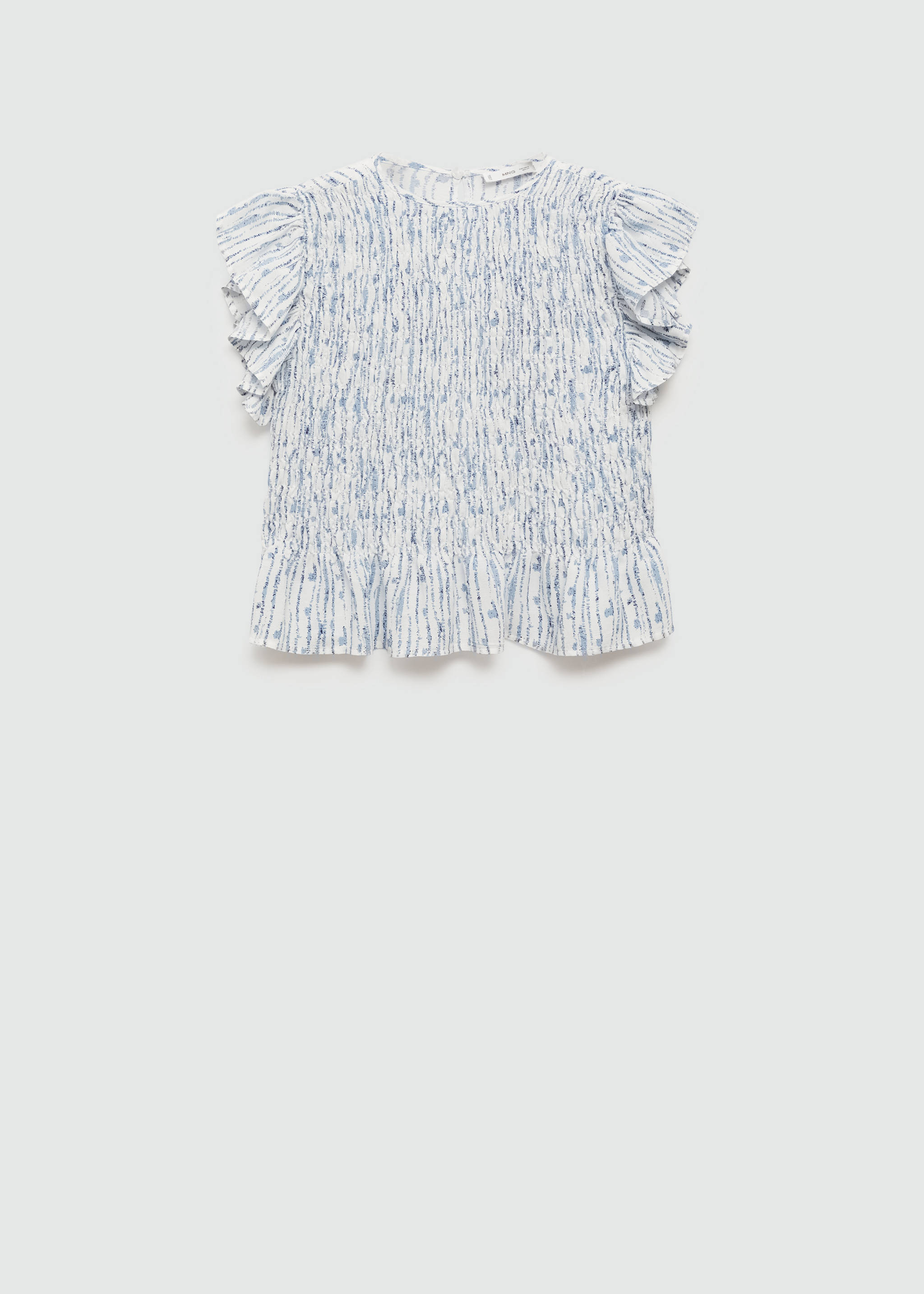 Frilled-sleeve ruched blouse - Article without model