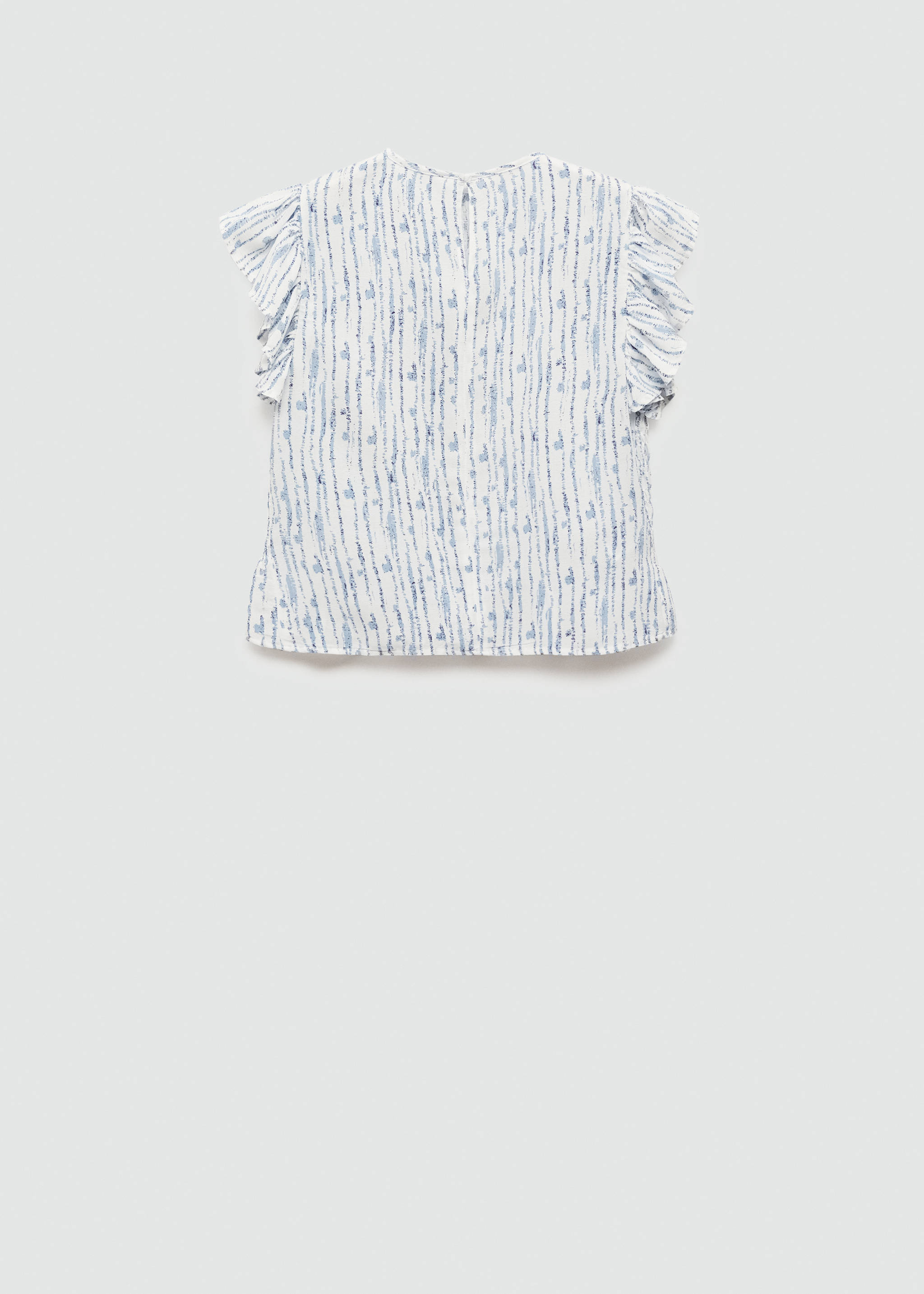 Frilled-sleeve ruched blouse - Reverse of the article