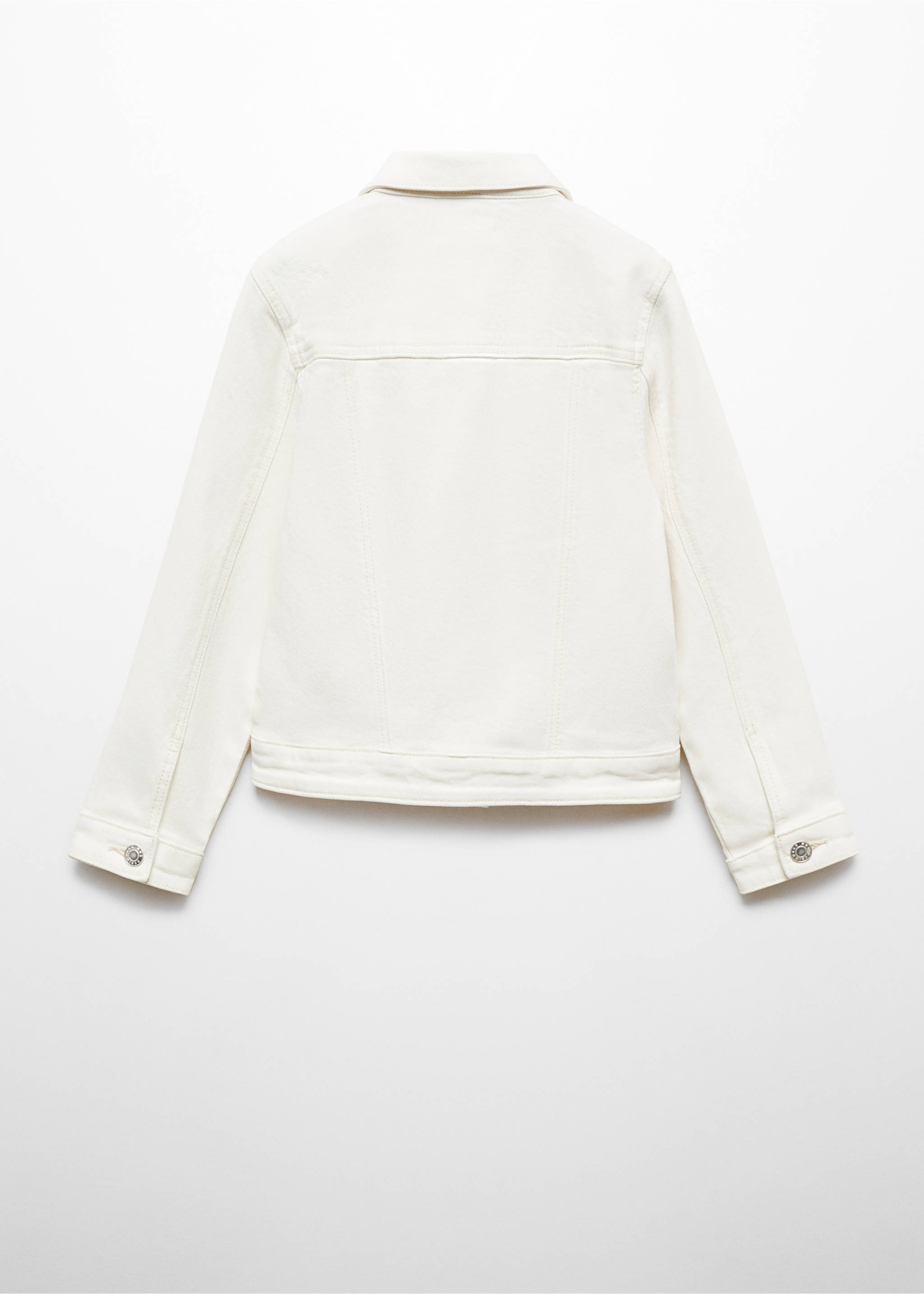 Blouson en jean poches - Verso de l’article, Blanc cassé. Ref: 77061010-00.
