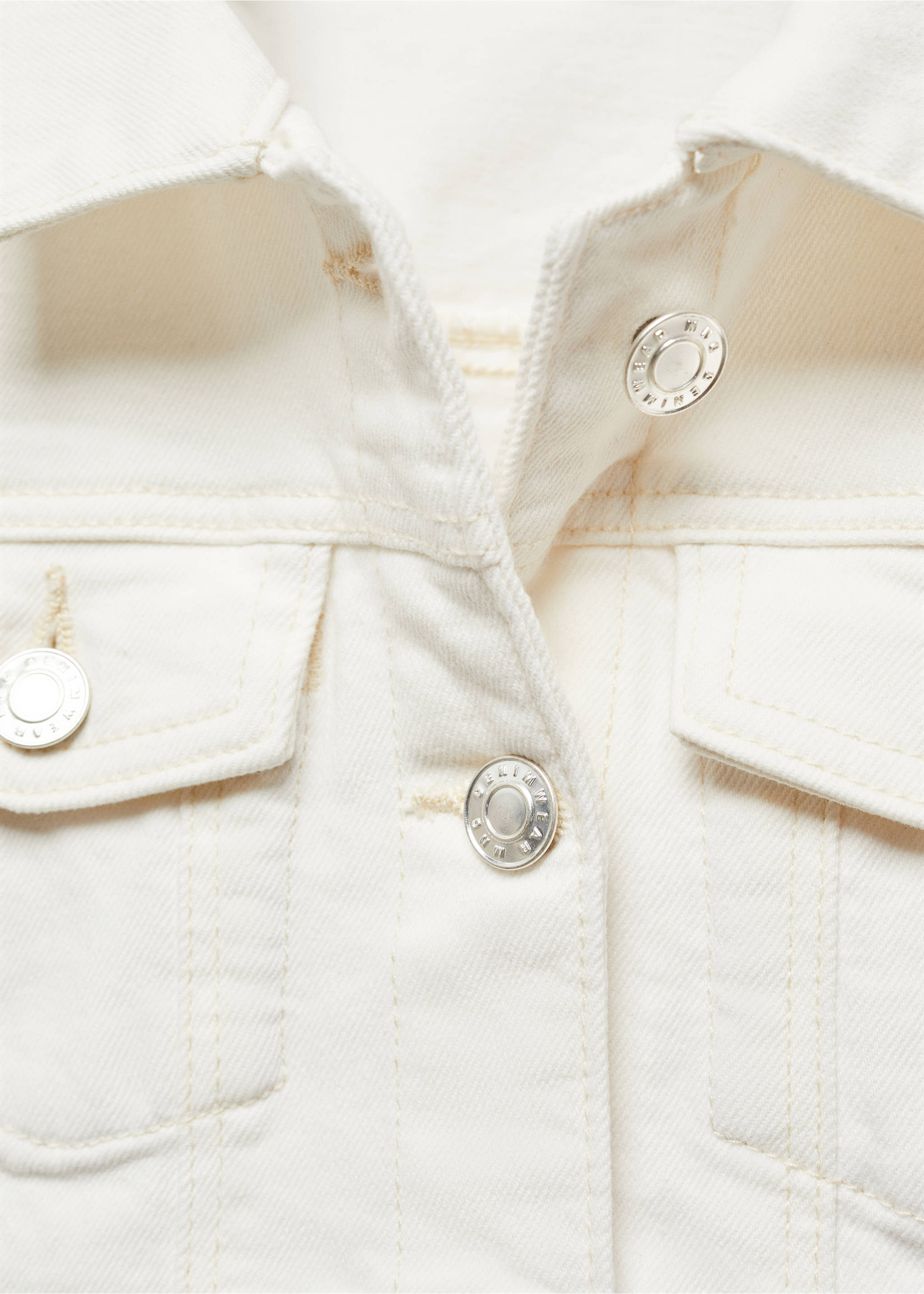 Blouson en jean poches - Détail de l'article 8, Blanc cassé. Ref: 77061010-00.