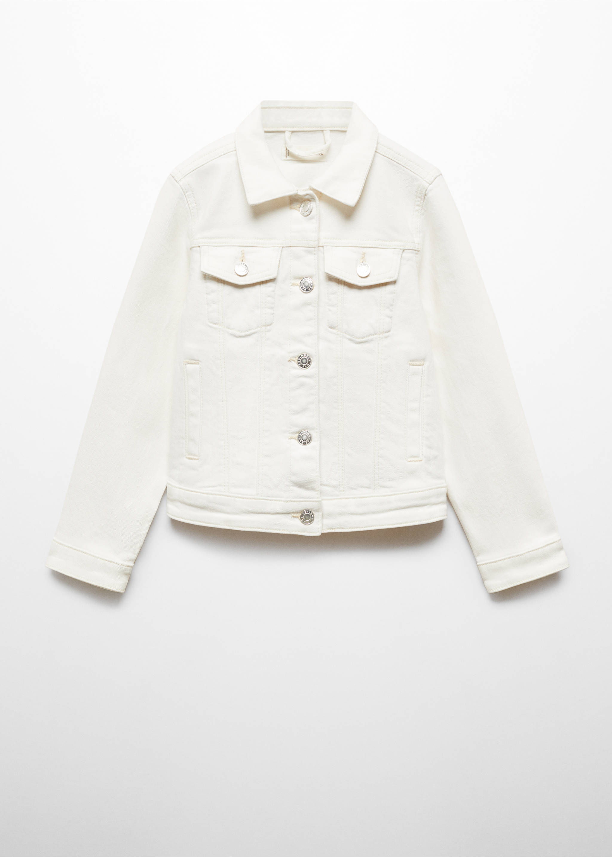 Blouson en jean poches - Article sans modèle, Blanc cassé. Ref: 77061010-00.