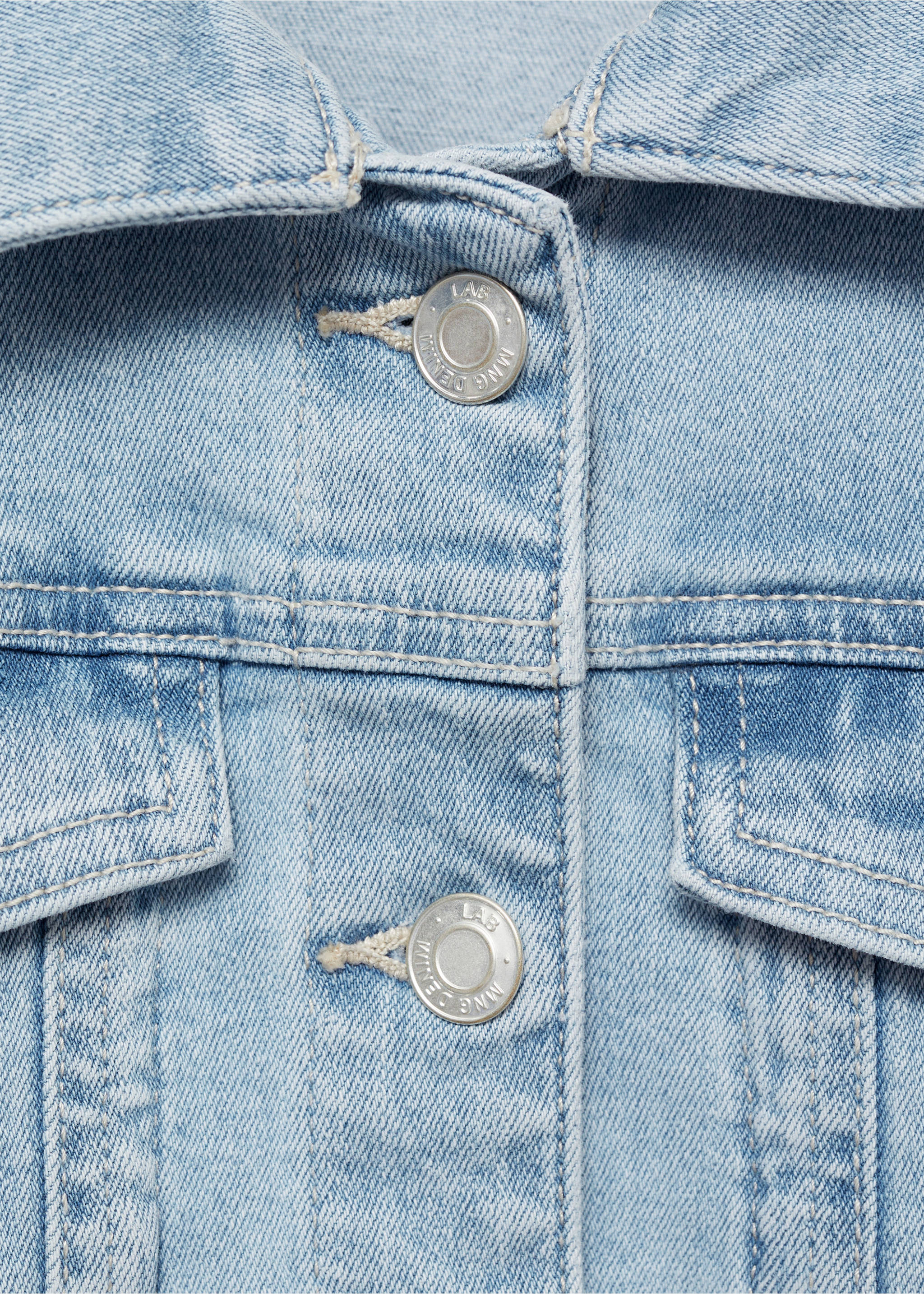 Blouson en jean poches - Détail de l'article 8, Bleu clair. Ref: 77061010-00.