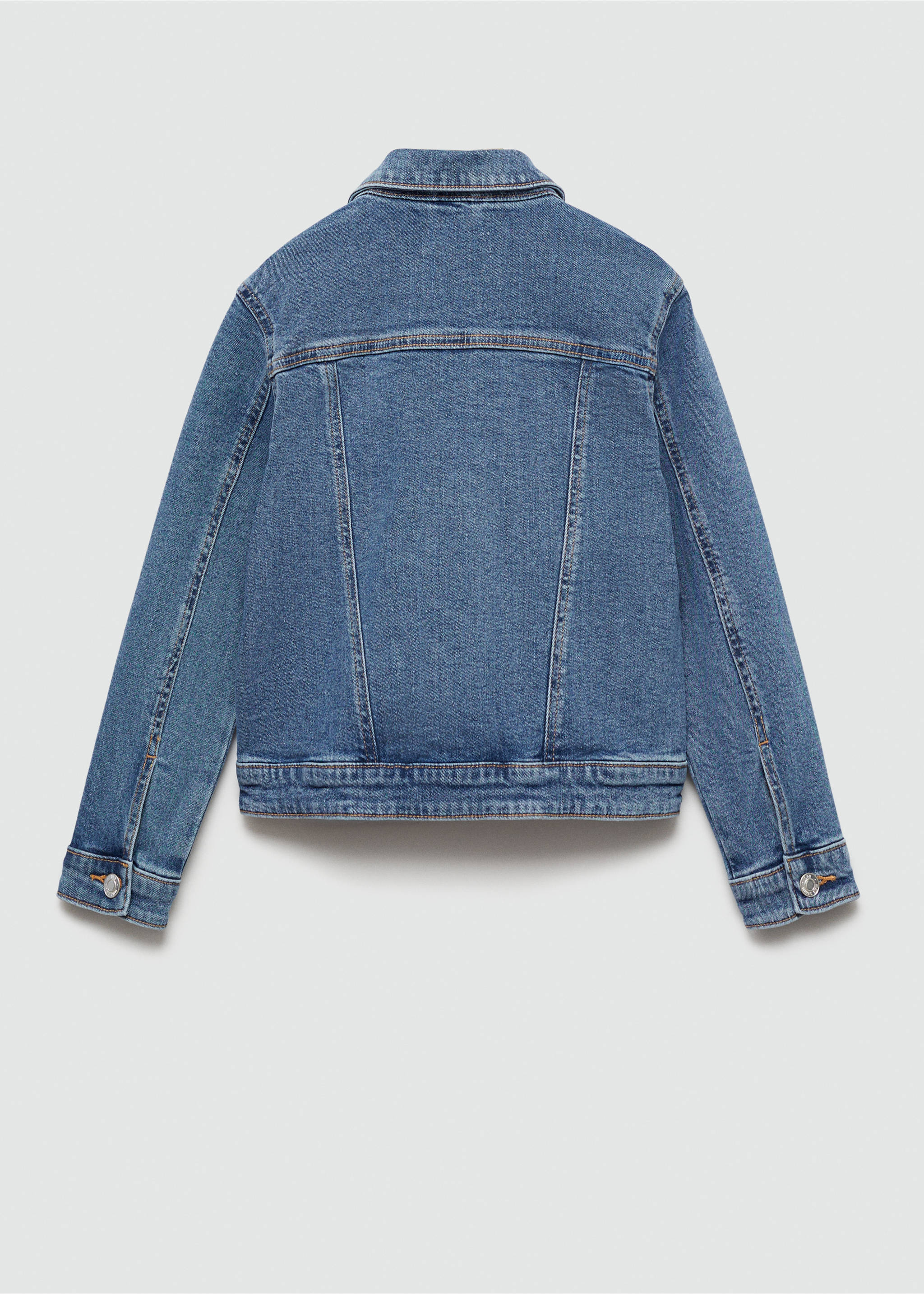 Blouson en jean poches - Verso de l’article, Bleu moyen. Ref: 77061010-00.