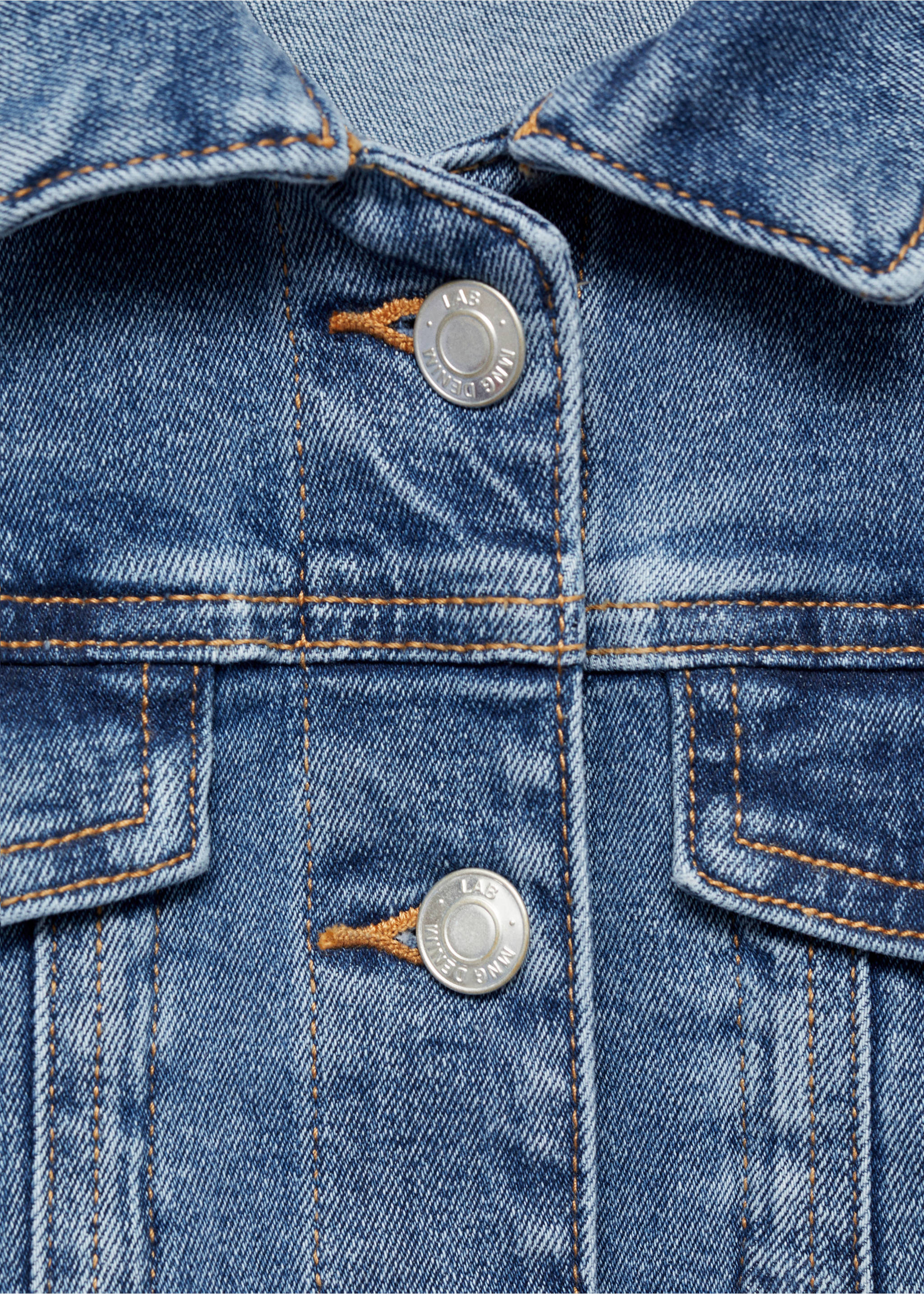 Blouson en jean poches - Détail de l'article 8, Bleu moyen. Ref: 77061010-00.