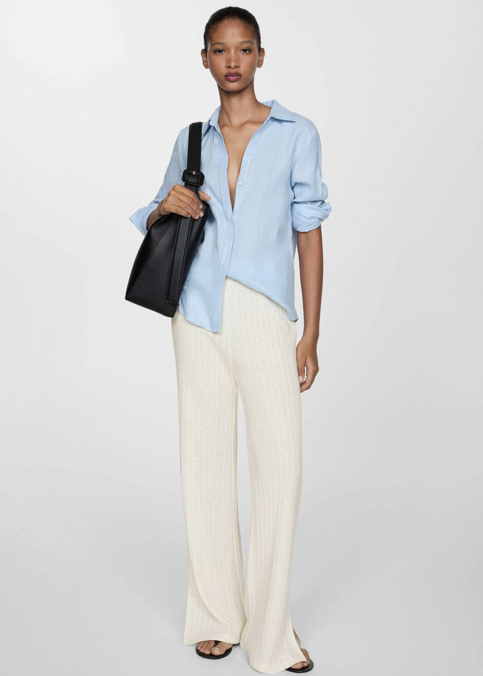 Straight crochet trousers - Details of the article 2