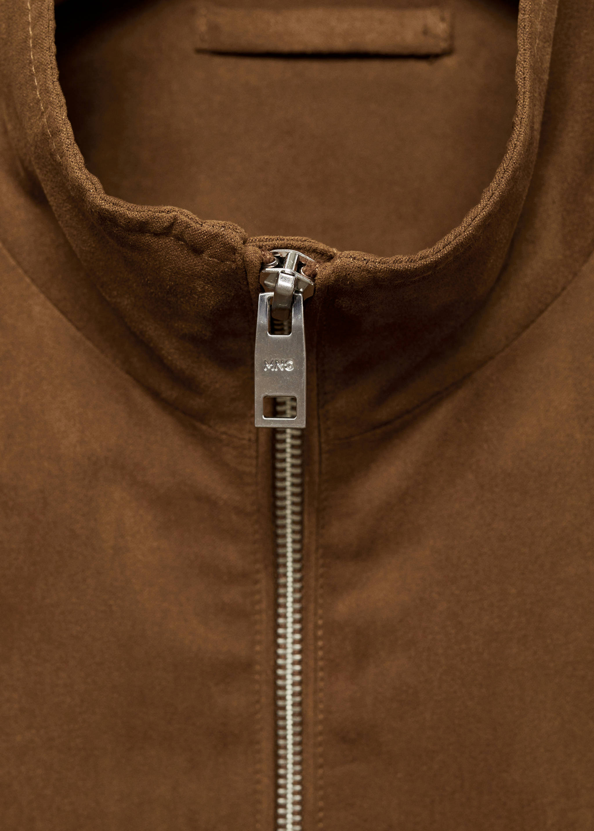 Suede-effect jacket with zip - Details of the article 0