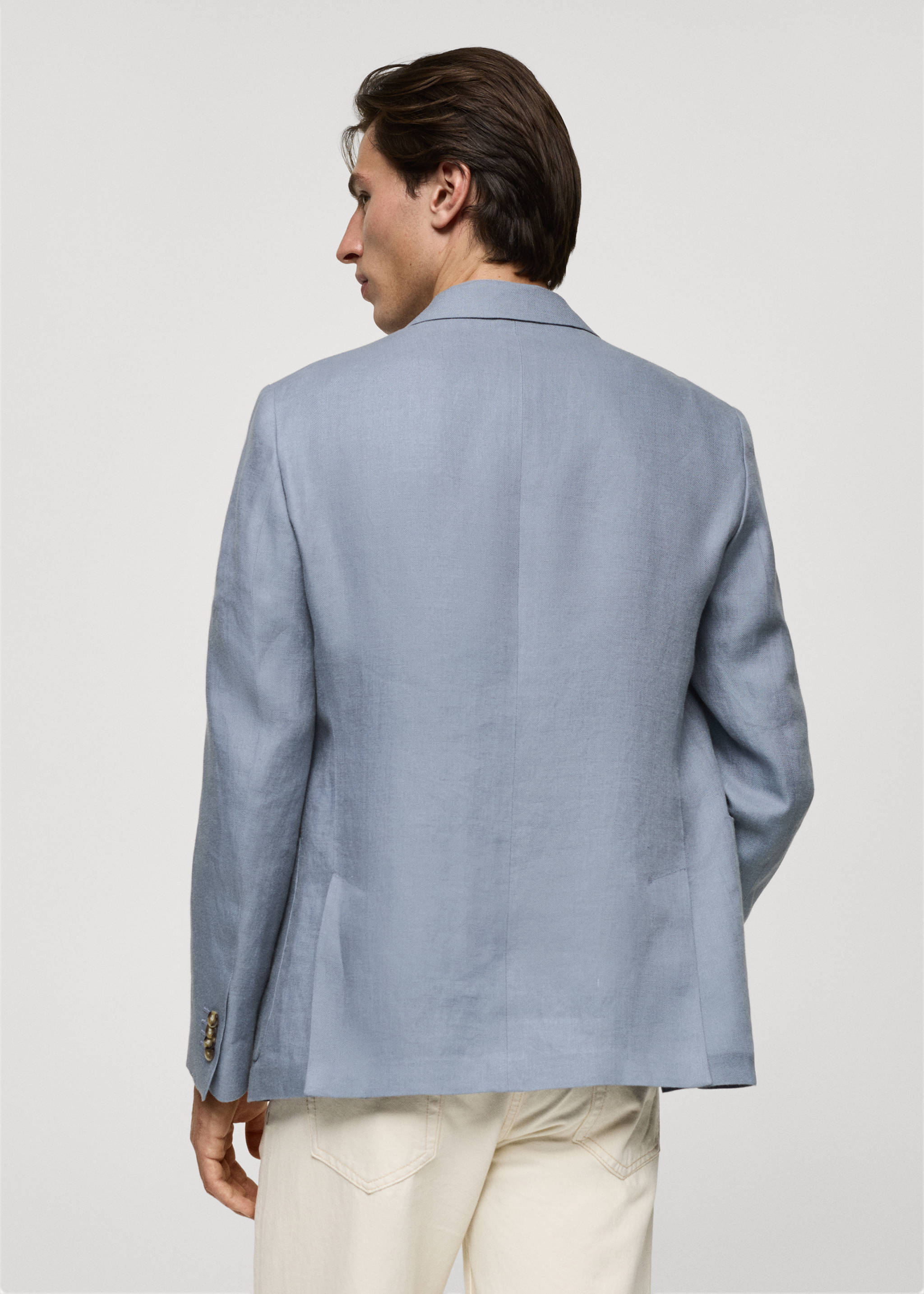 100% linen slim fit blazer - Reverse of the article