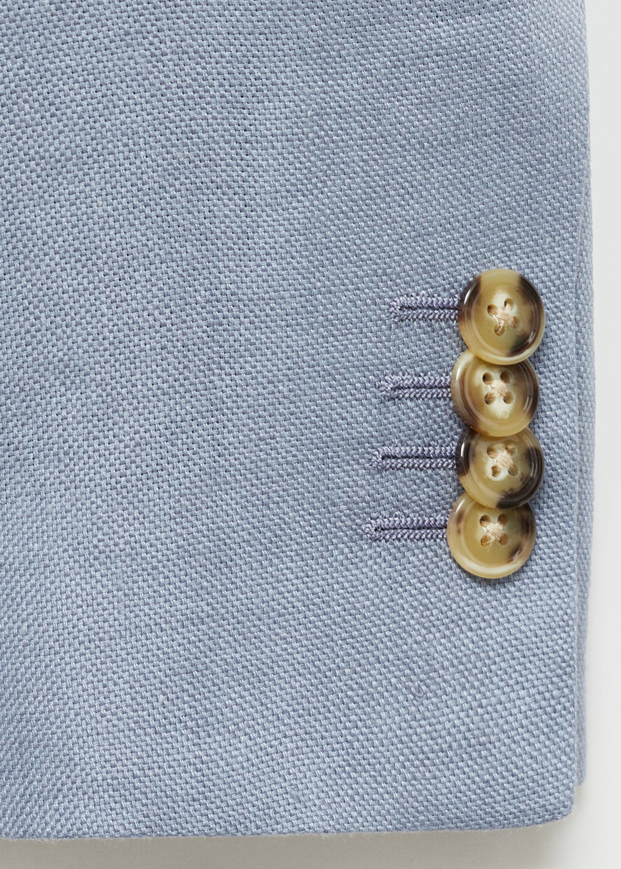 100% linen slim fit blazer - Details of the article 8