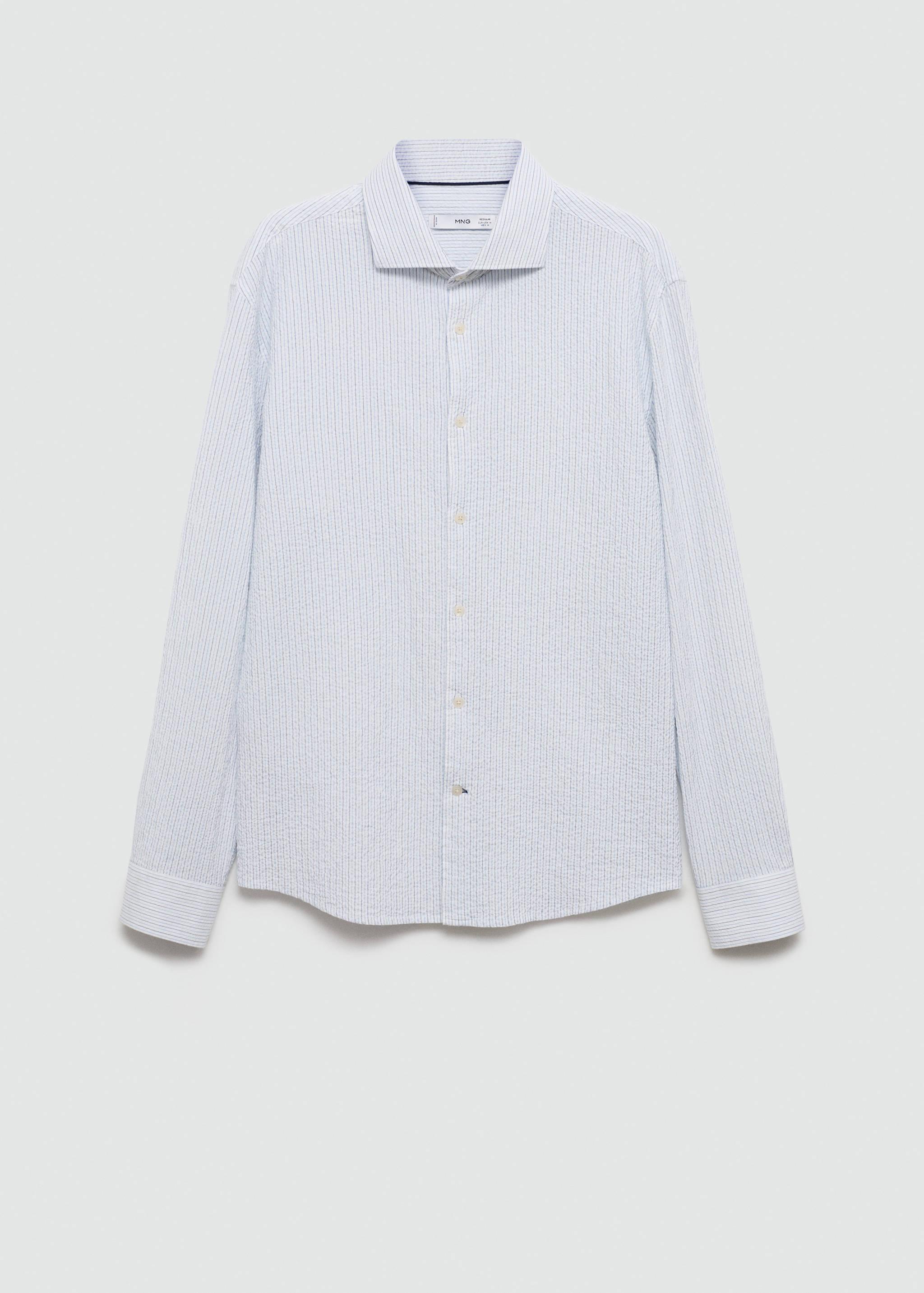 Camisa regular fit algodón seersucker rayas - Artículo sin modelo