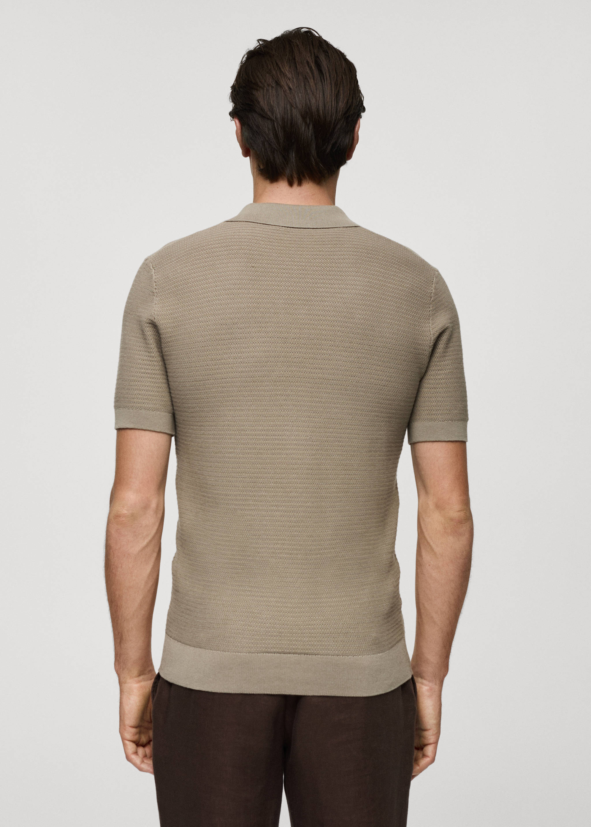 Tencel™ cotton polo shirt with braided knit - Reverse of the article