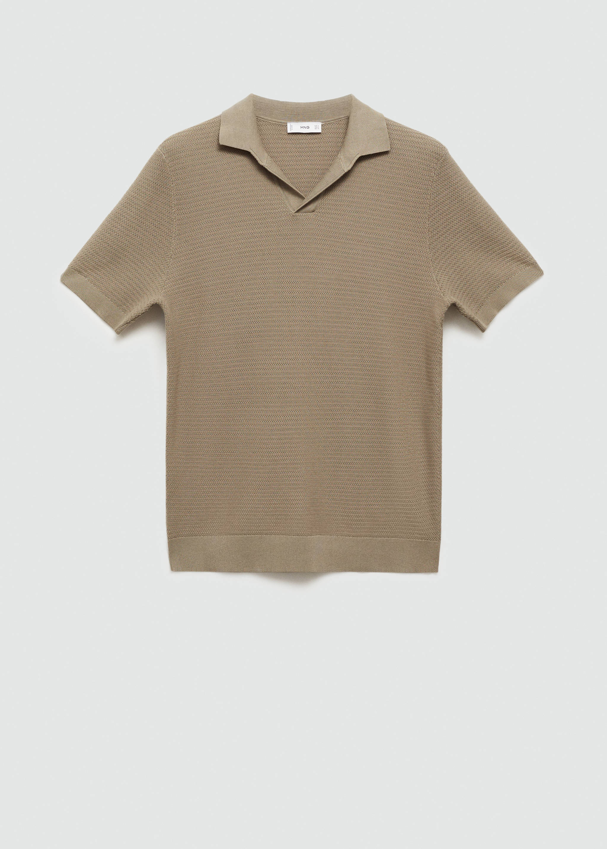 Tencel™ cotton polo shirt with braided knit - Article without model