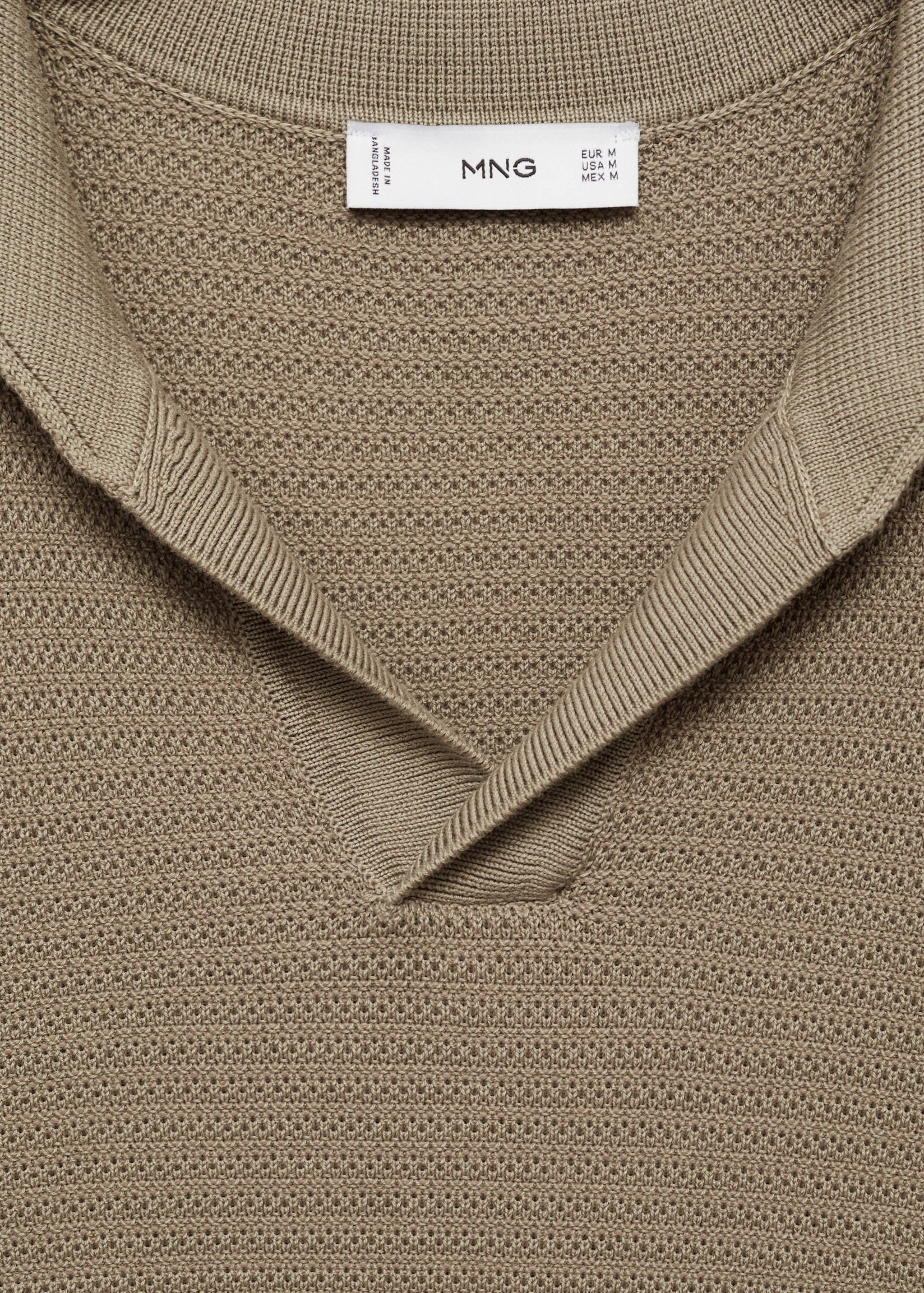 Tencel™ cotton polo shirt with braided knit - Details of the article 8