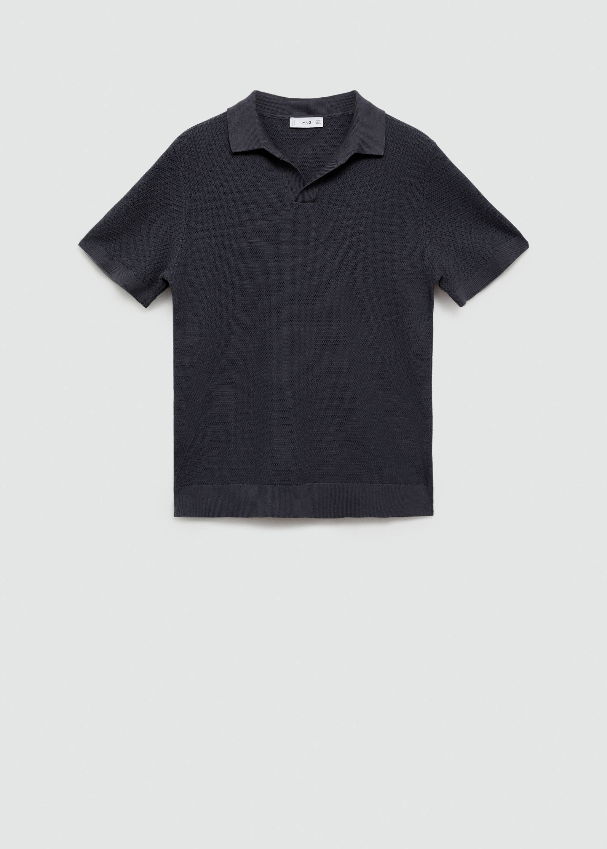 Tencel™ cotton polo shirt with braided knit - Article without model