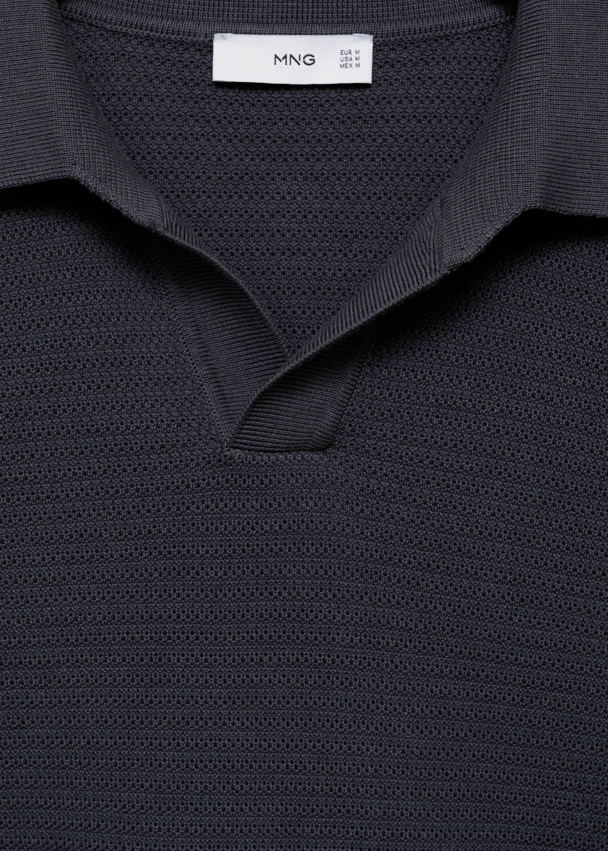 Tencel™ cotton polo shirt with braided knit - Details of the article 8