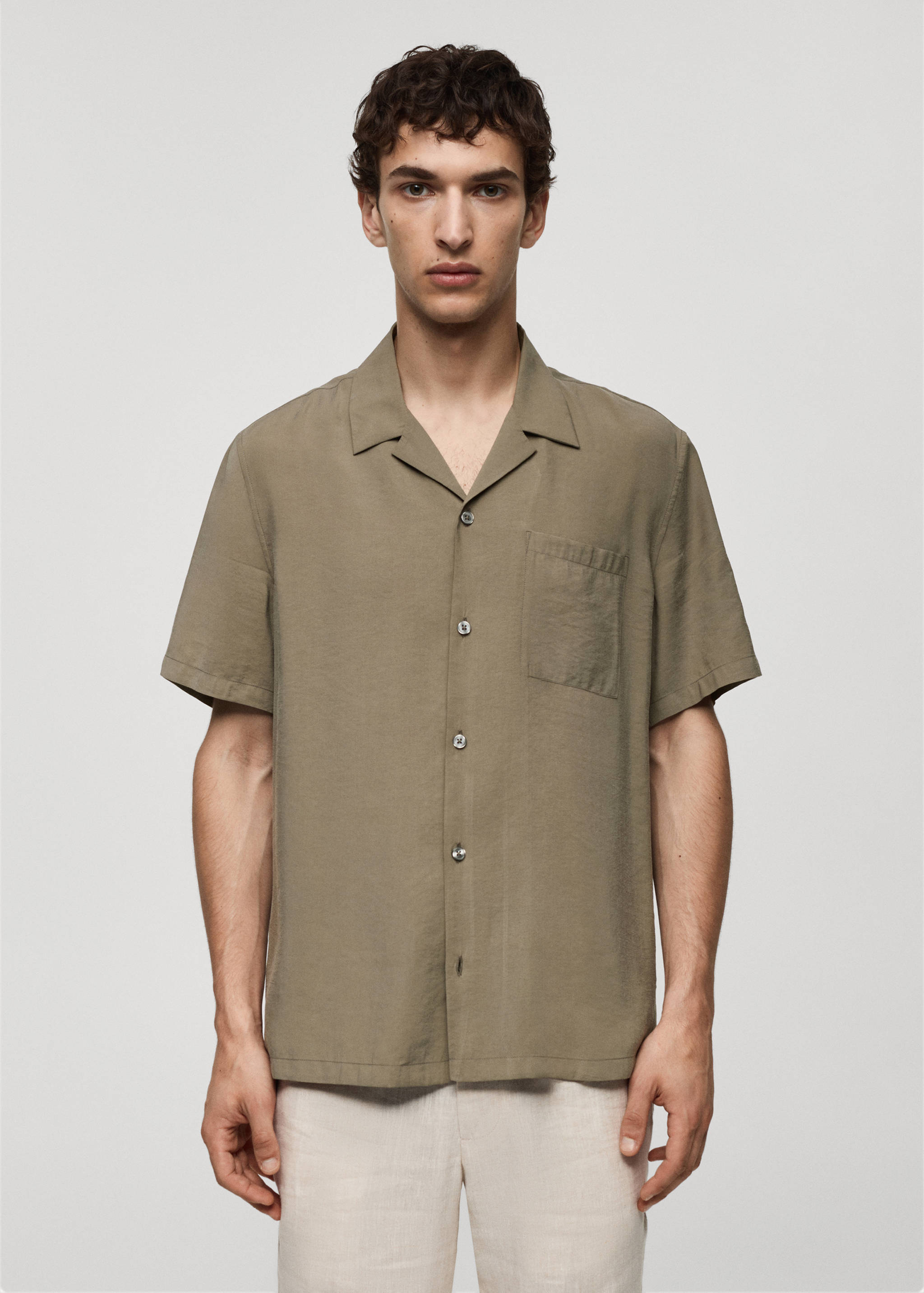Regular-fit modal cotton shirt - Medium plane