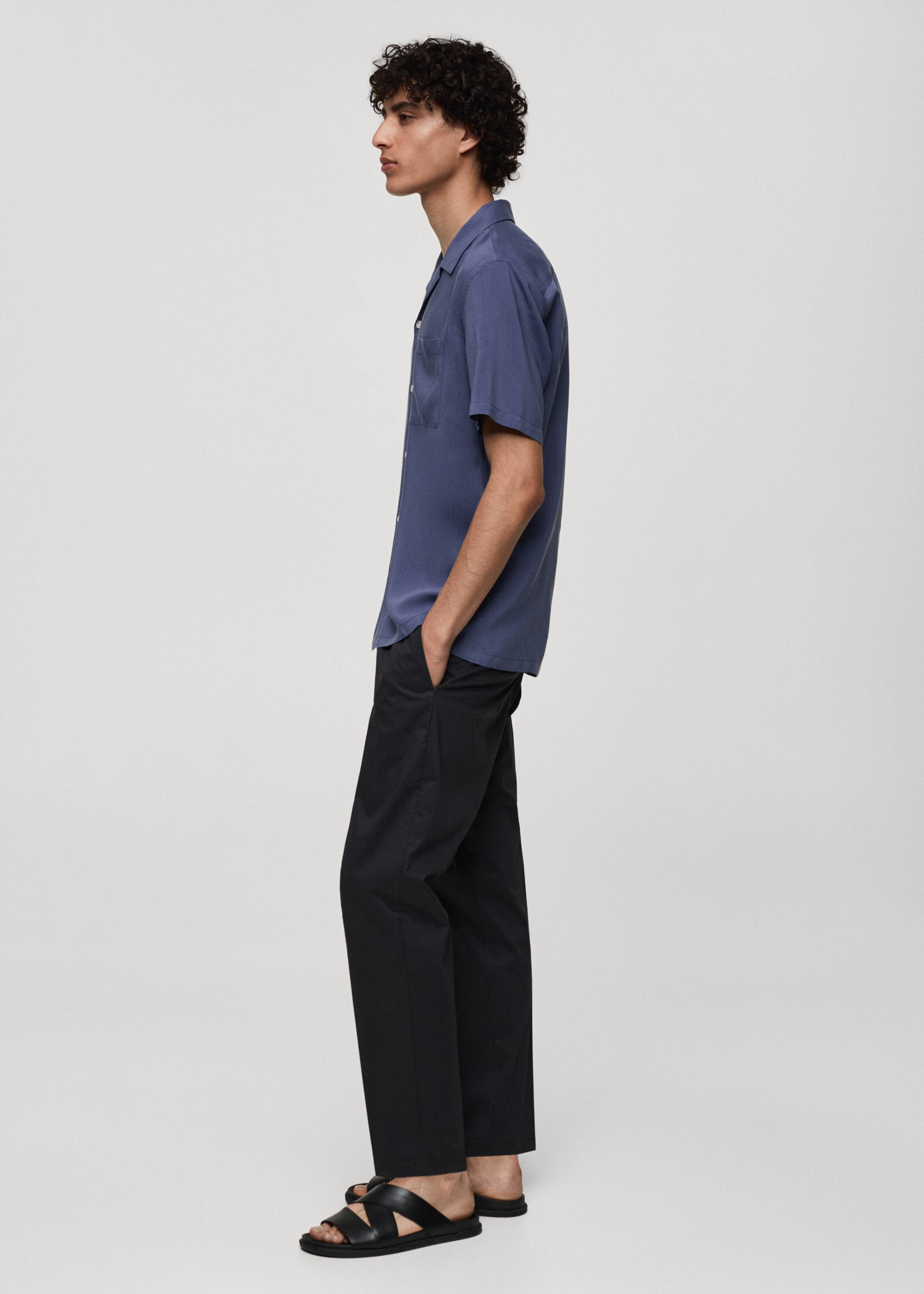 Regular-fit 100% Tencel shirt - Details of the article 2