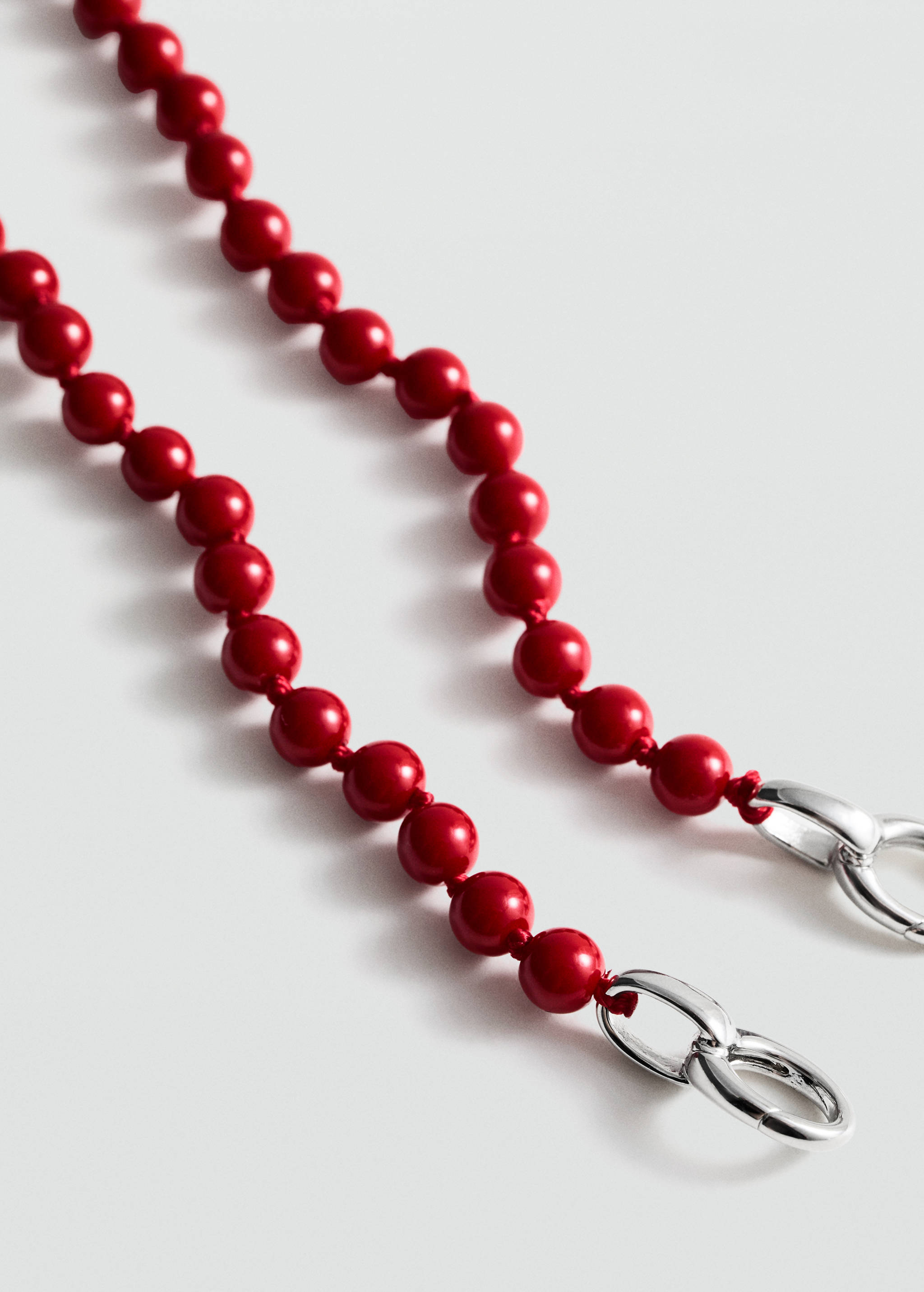 Chain necklace with crystal beads - Medium plane