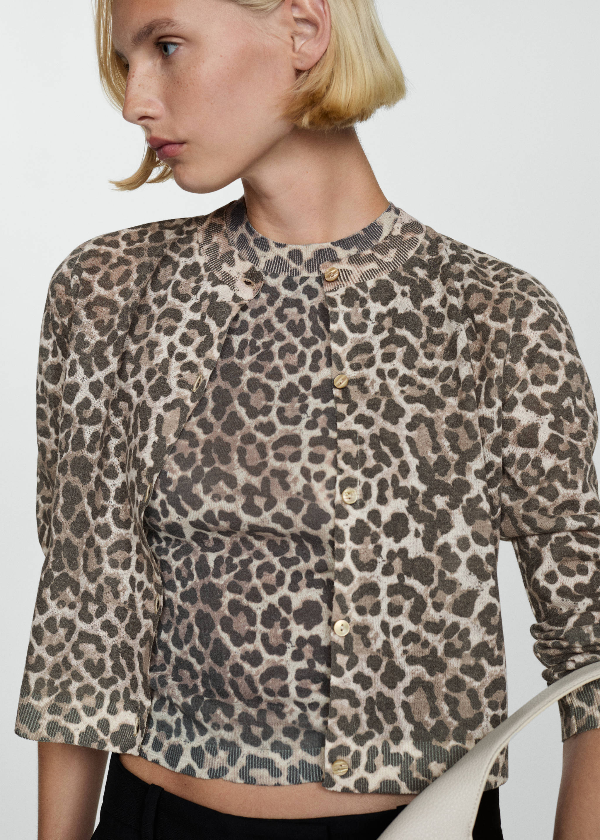 Leopard knit cardigan - Details of the article 1