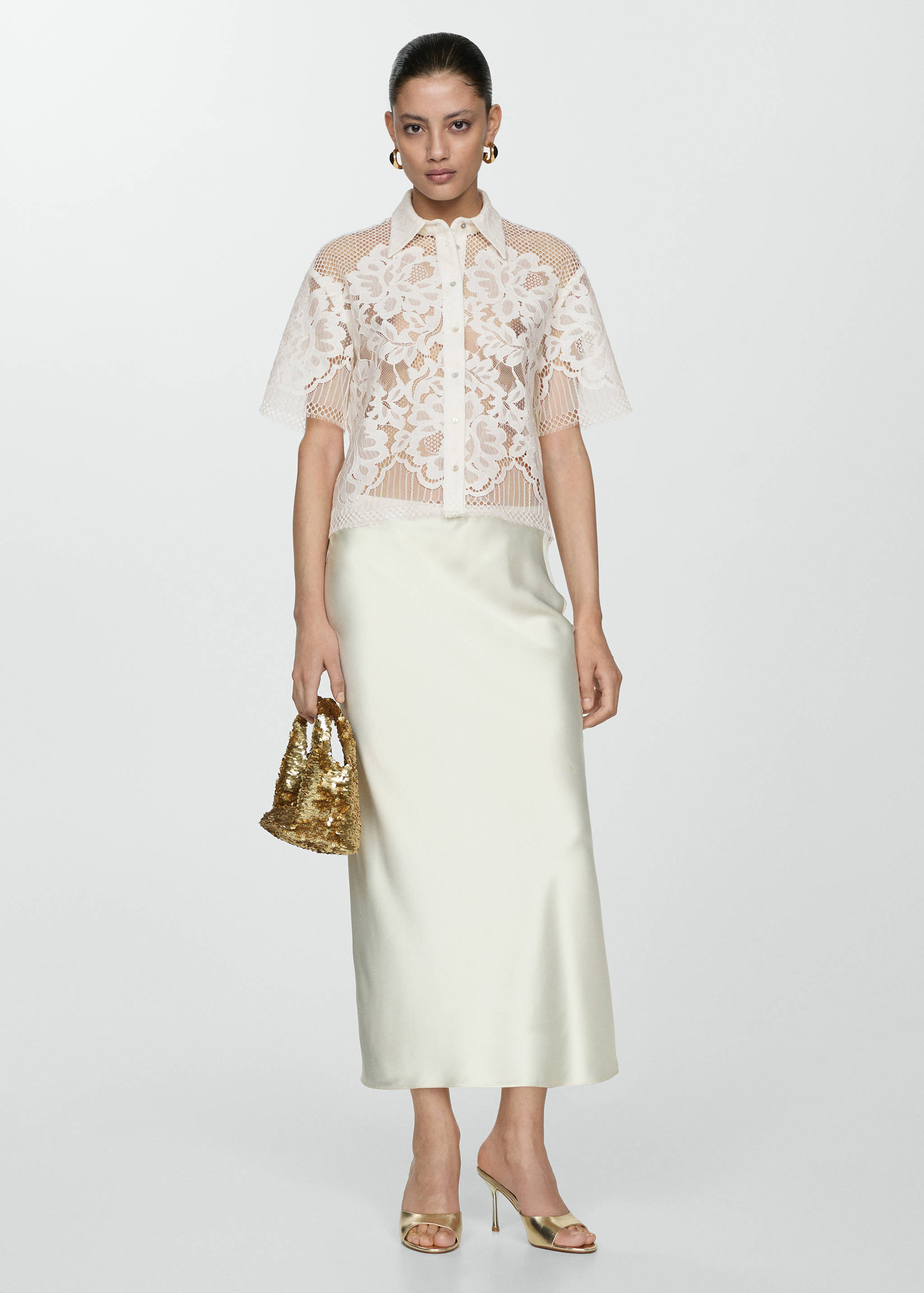 Chemise brodée manches courtes - Plan général