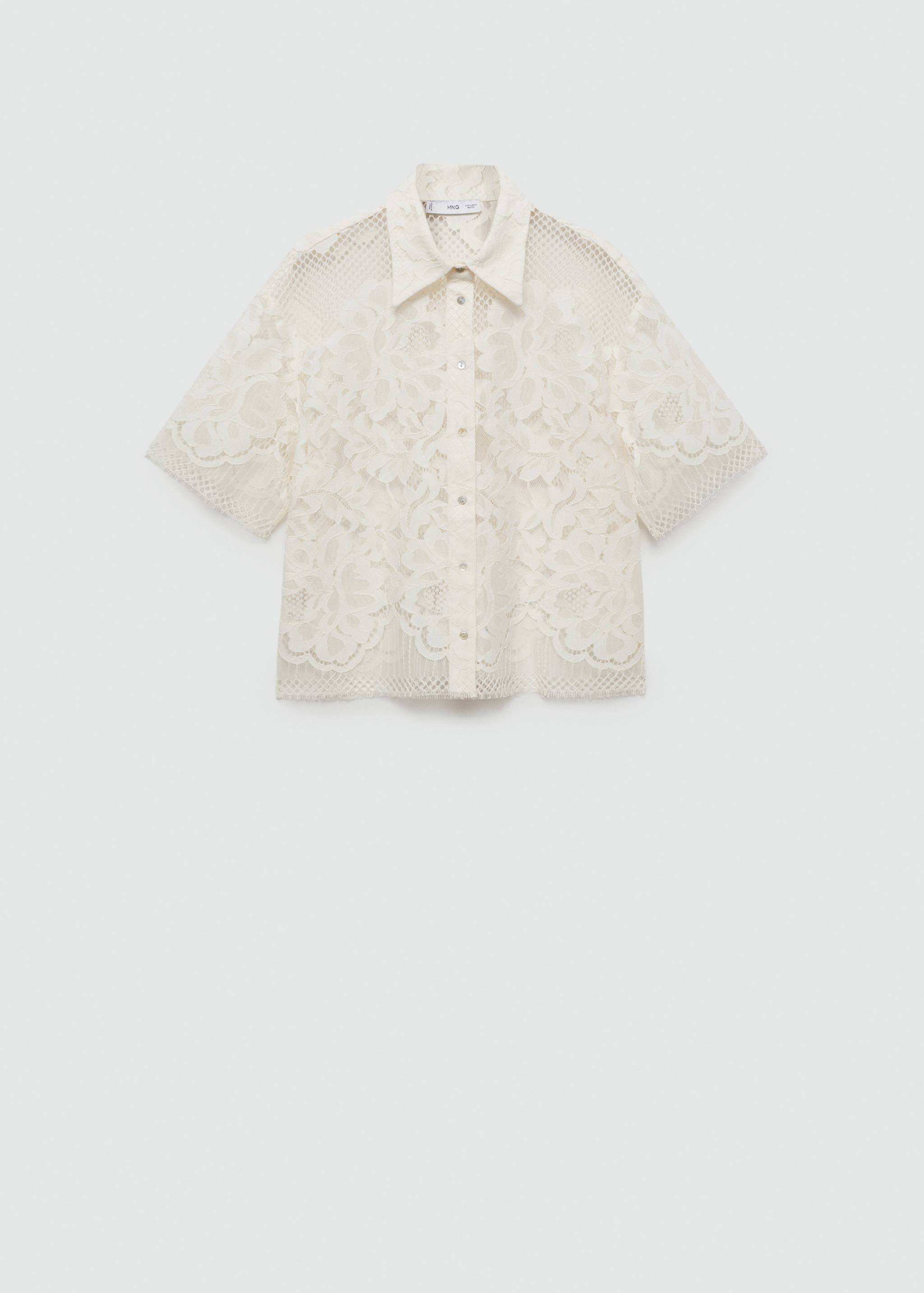 Chemise brodée manches courtes - Article sans modèle