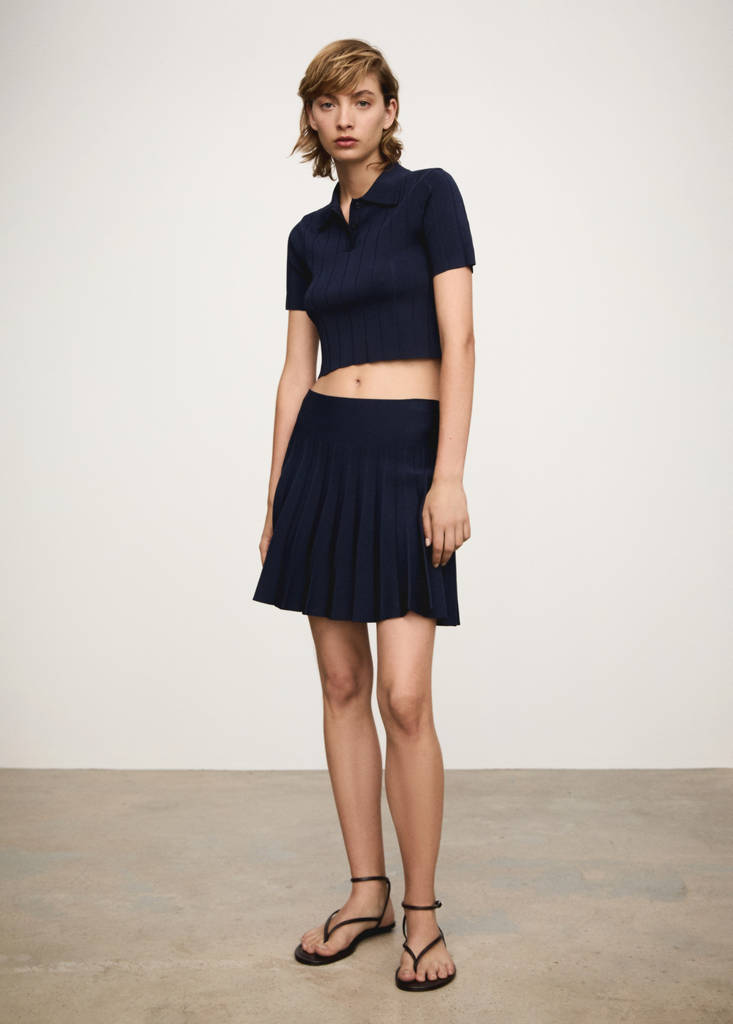 Polo-neck t-shirt — Dark Navy