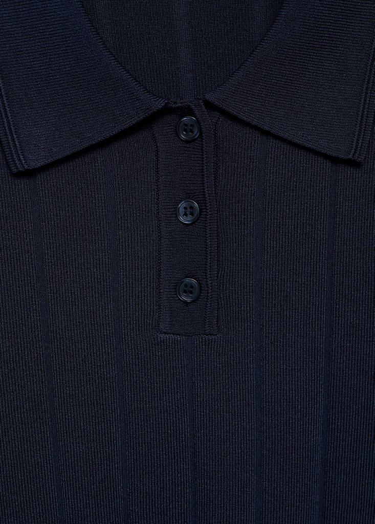 Polo-neck t-shirt — Dark Navy