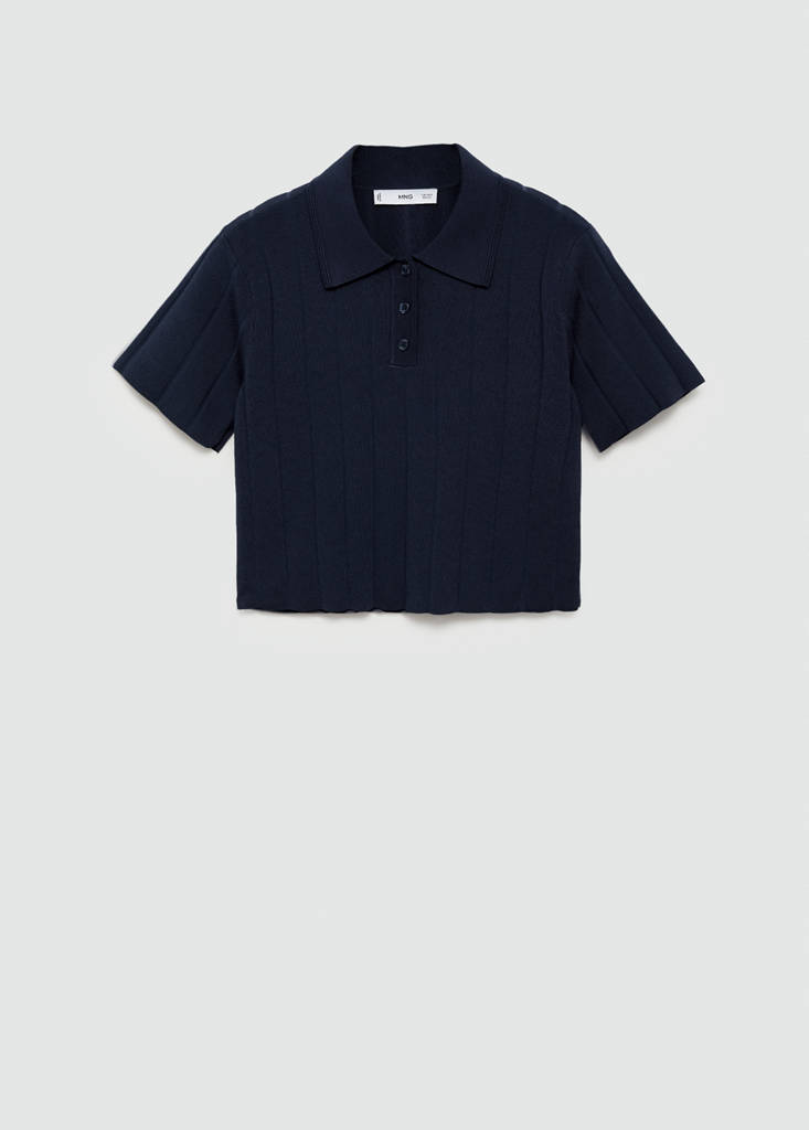 Polo-neck t-shirt — Dark Navy