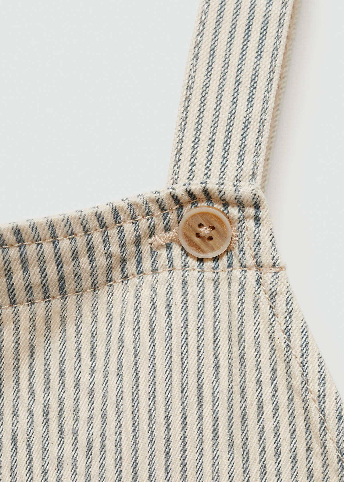 Denim dungarees stripes — Beige