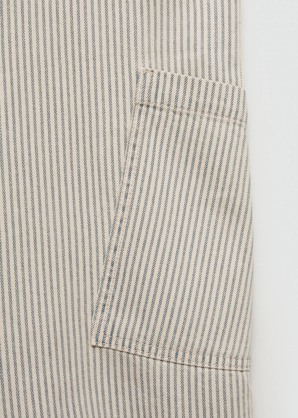 Denim dungarees stripes — Beige