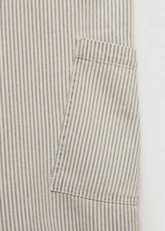 Denim dungarees stripes — Beige 7