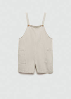 Denim dungarees stripes — Beige 5