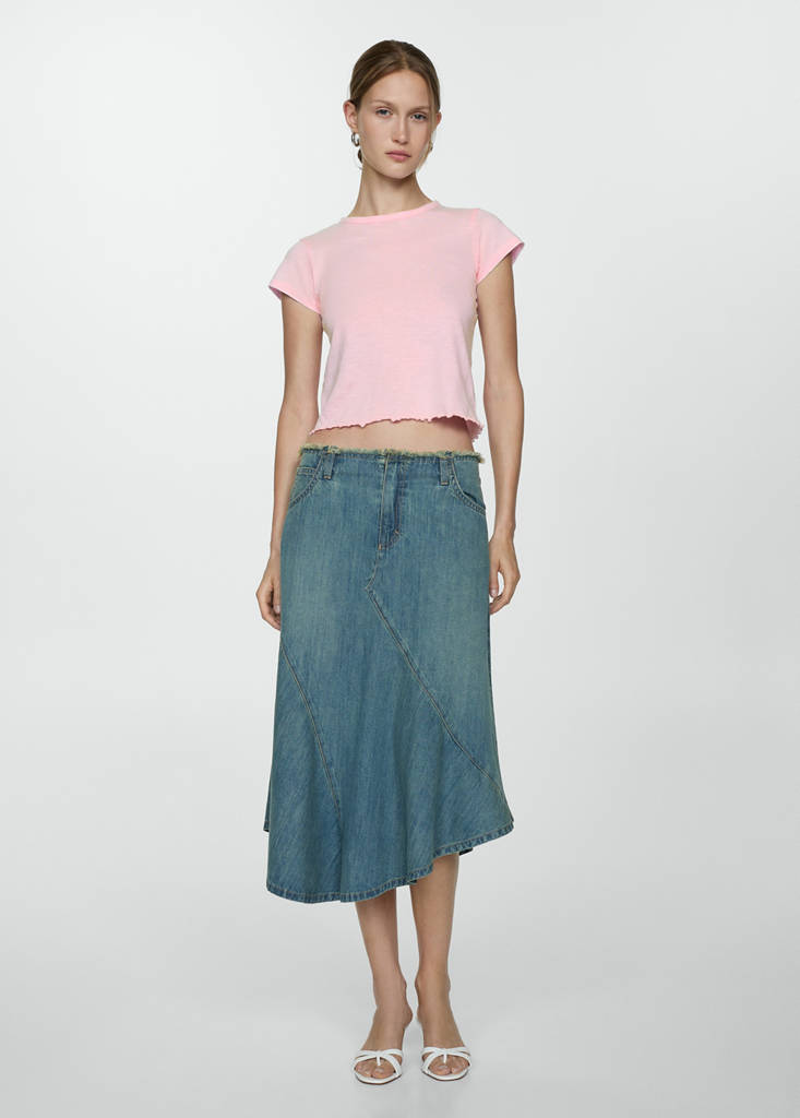 Short-sleeved cotton t-shirt — Pastel Pink
