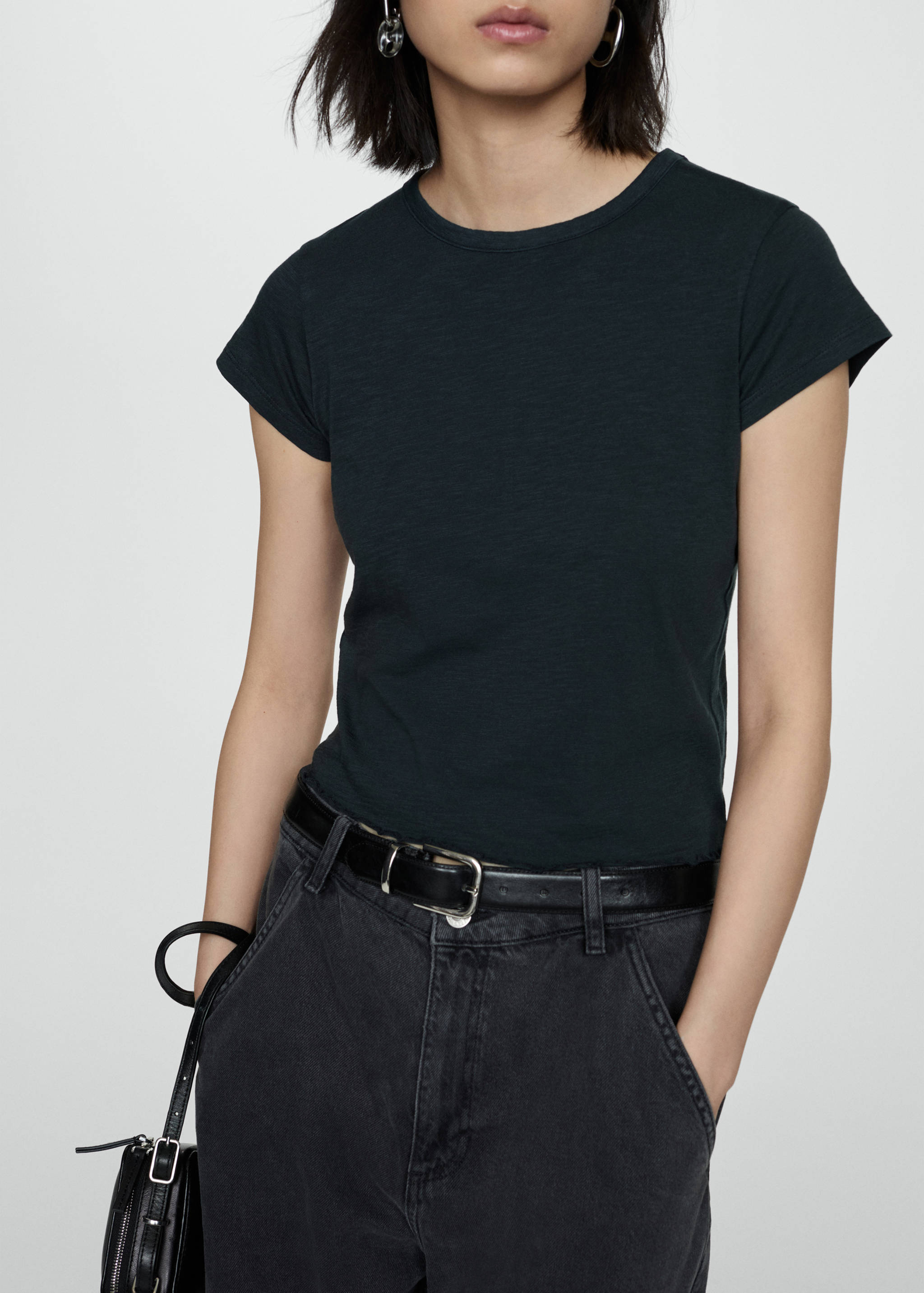 T-shirt coton manches courtes - Plan moyen