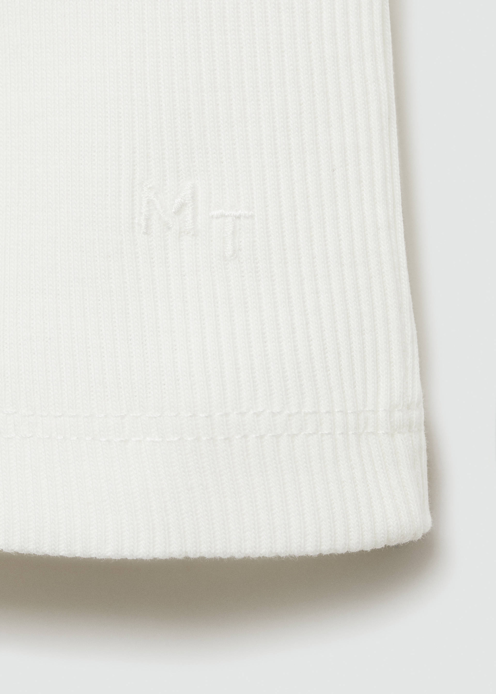 Top côtelé en coton - Détail de l'article 0