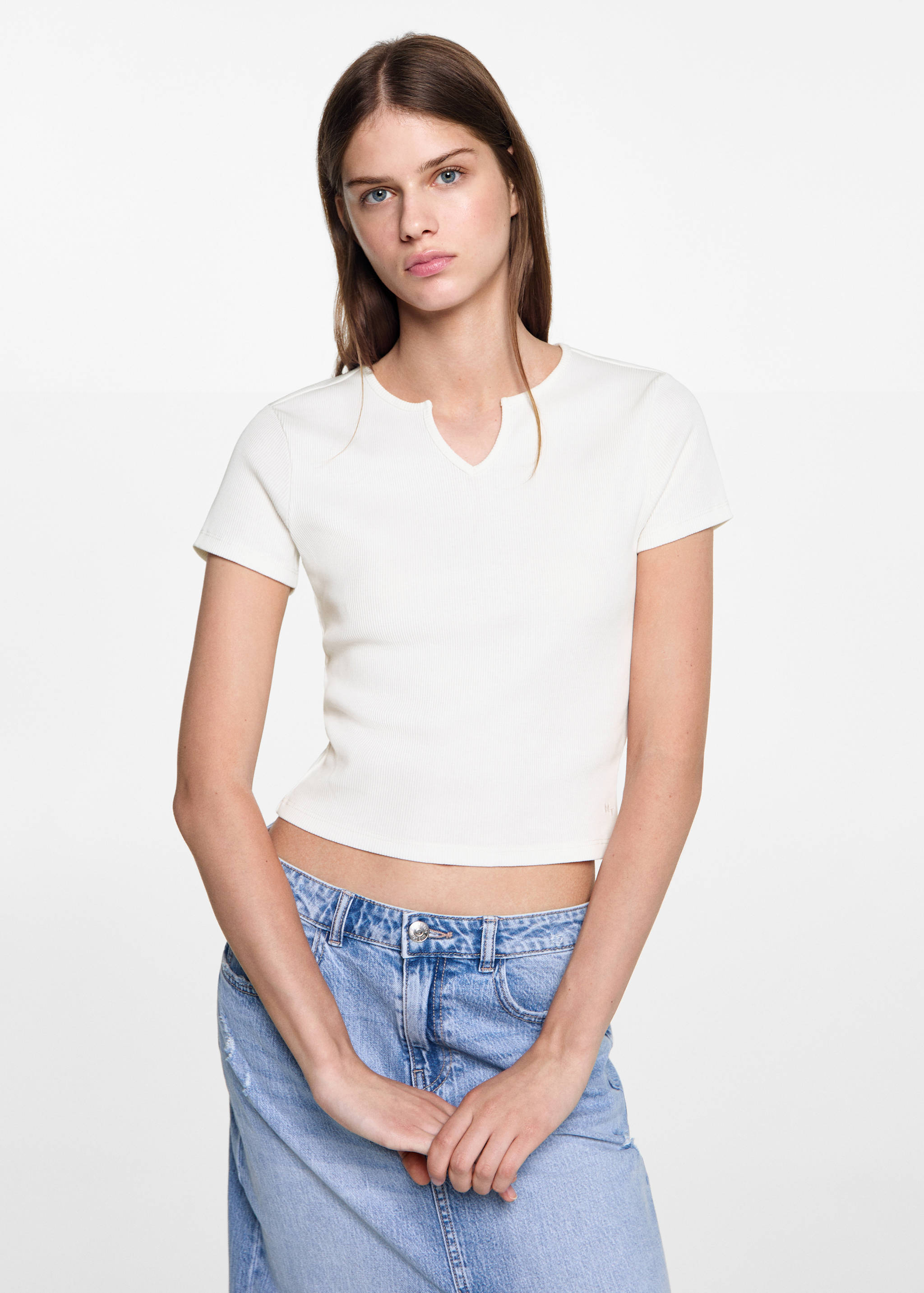 V-neck T-shirt - Medium plane